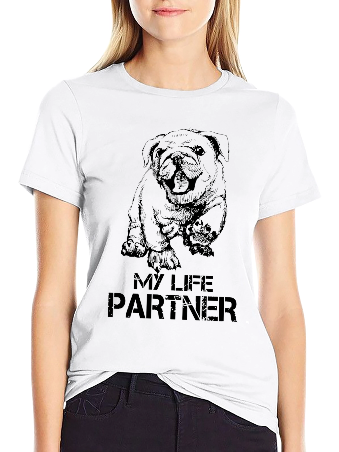 My Life Partner Dog Graphic T-Shirt