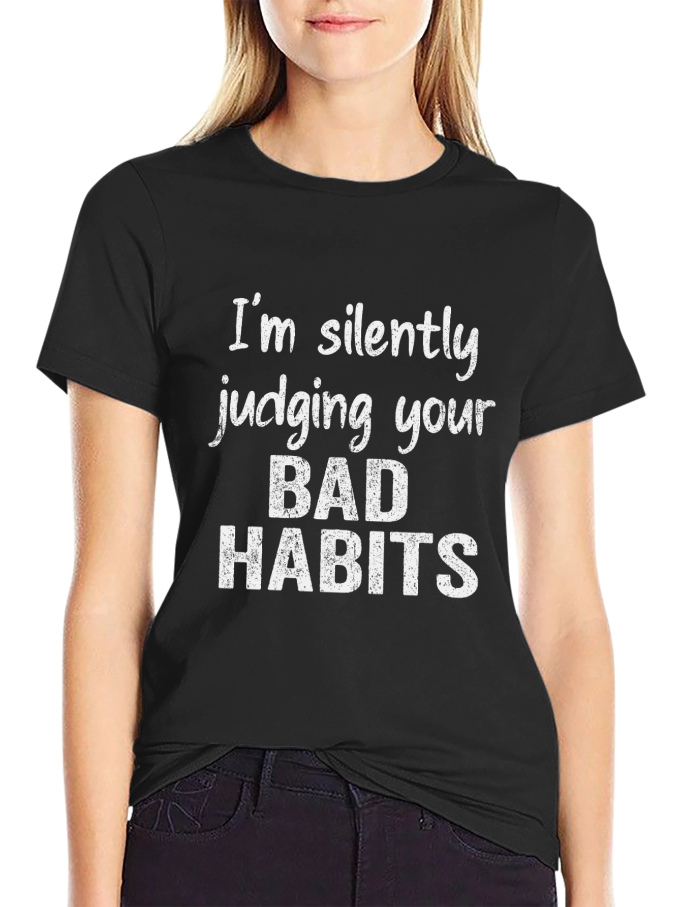 Silently Judging Bad Habits T-Shirt - Funny Graphic Tee