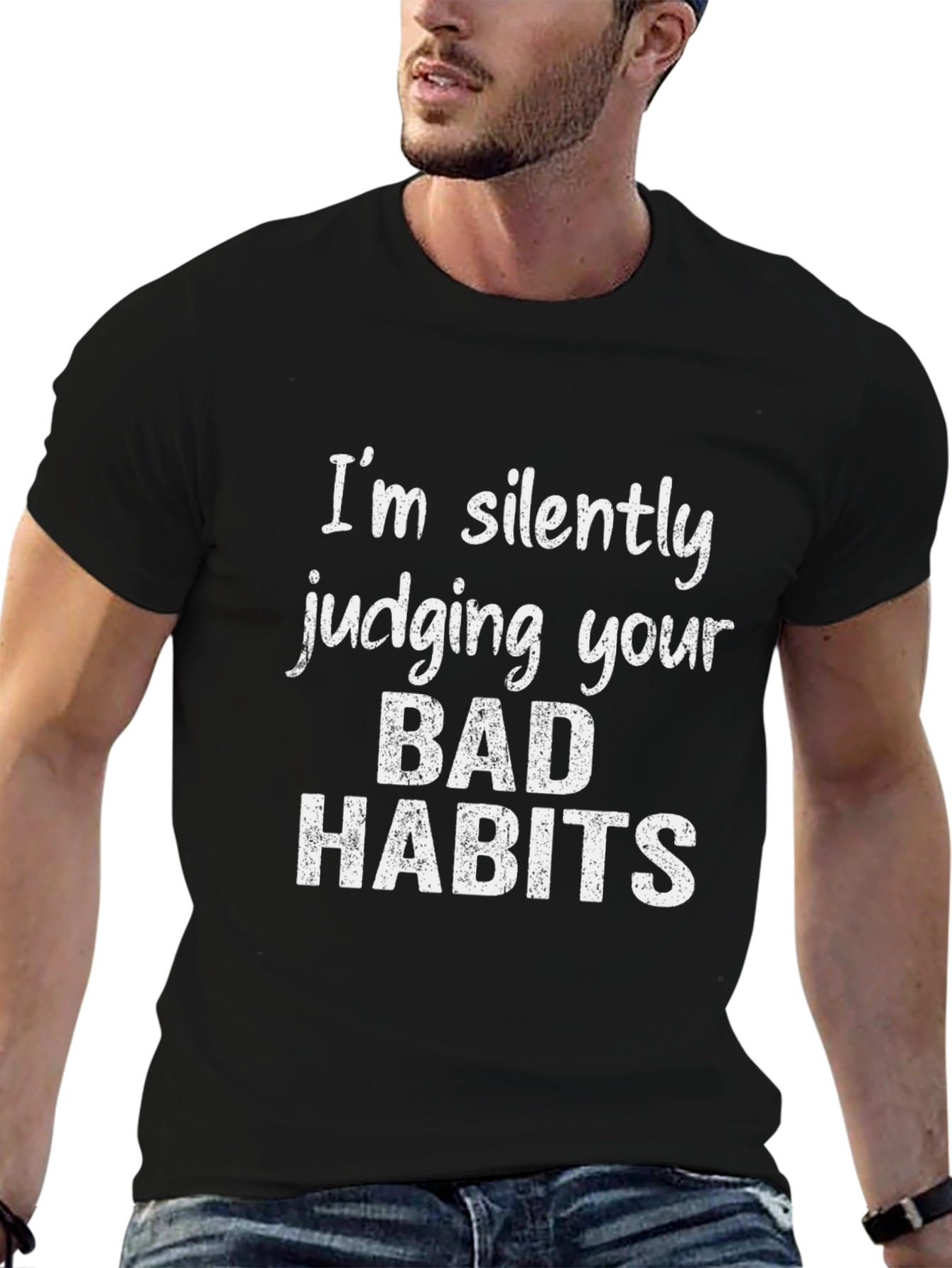 Silently Judging Bad Habits T-Shirt - Funny Graphic Tee