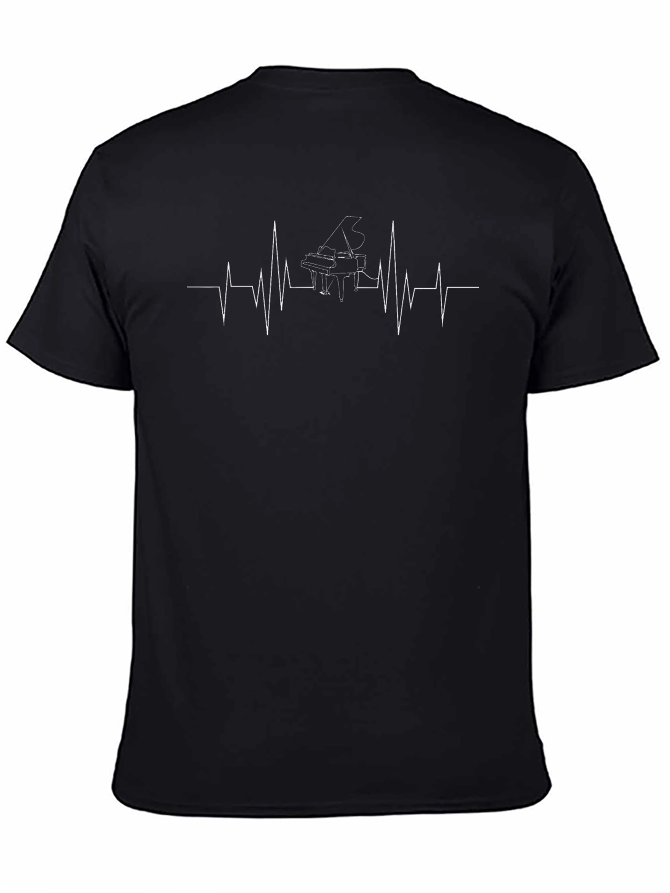 Piano Heartbeat Graphic Tee - Music Lovers T-Shirt