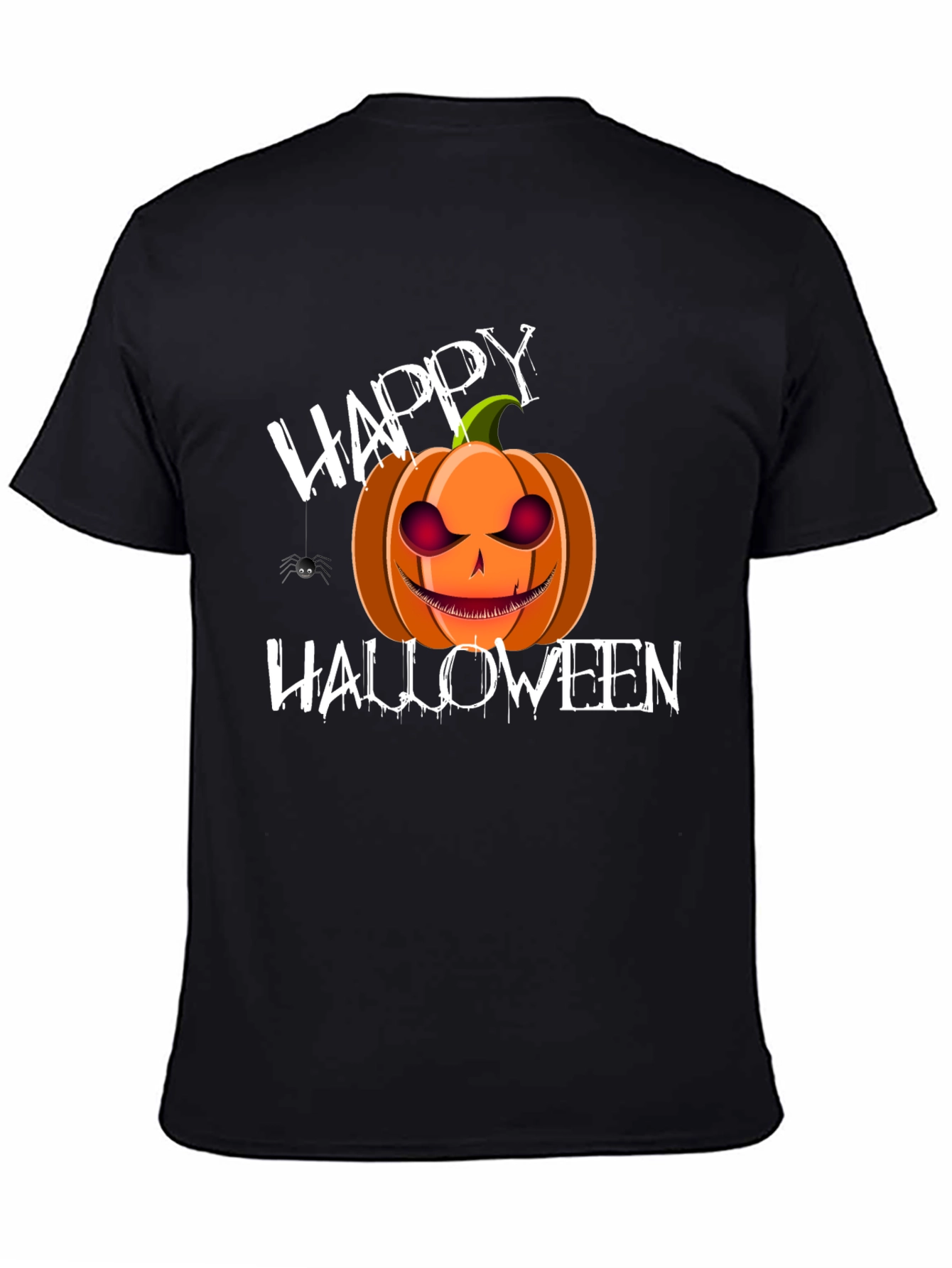 Happy Halloween Pumpkin T-Shirt - Spooky Holiday Tee