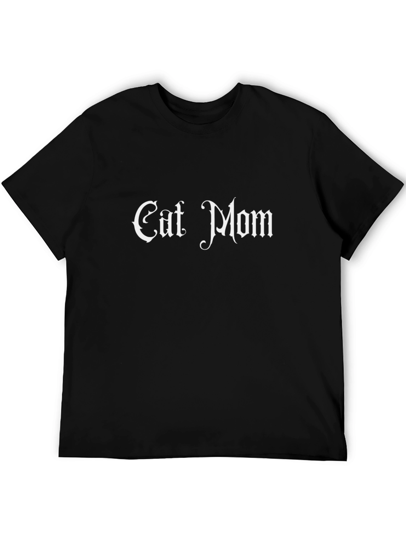 Cat Mom Graphic T-Shirt - Black Cotton Tee
