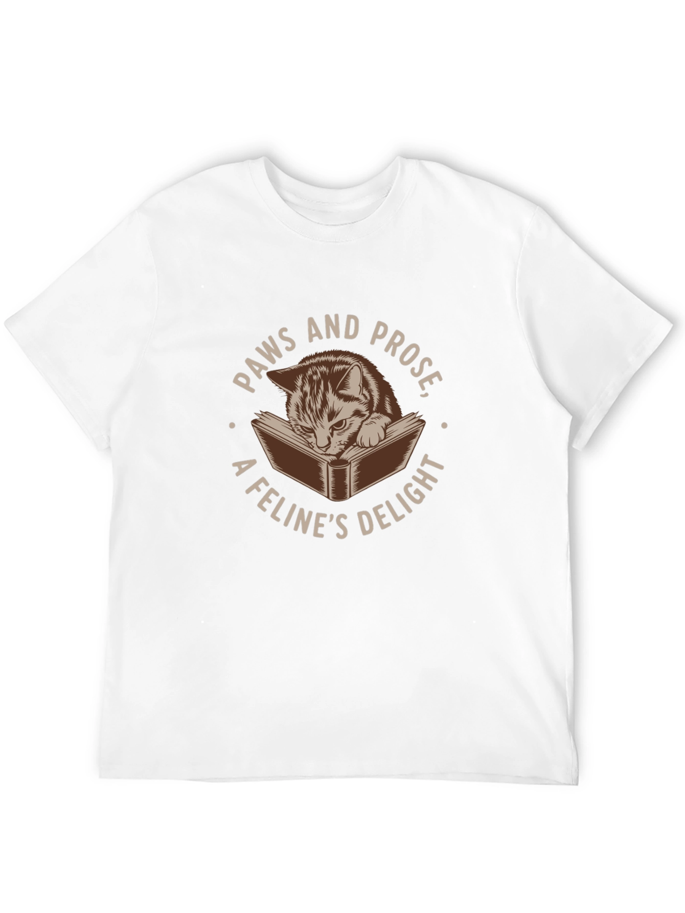Paws and Prose Cat Lovers T-Shirt