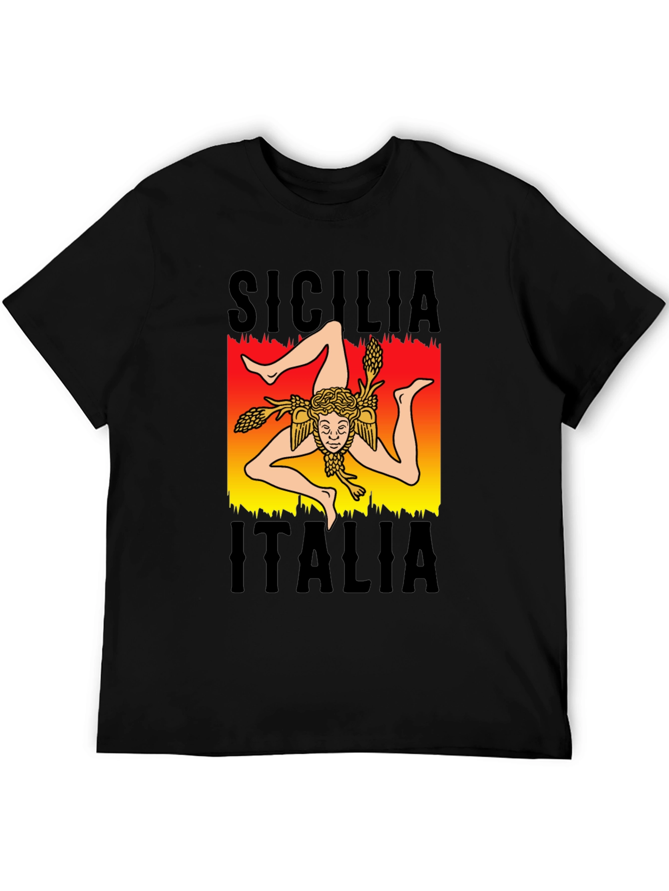 Sicilia Italia T-Shirt - Trinacria Symbol
