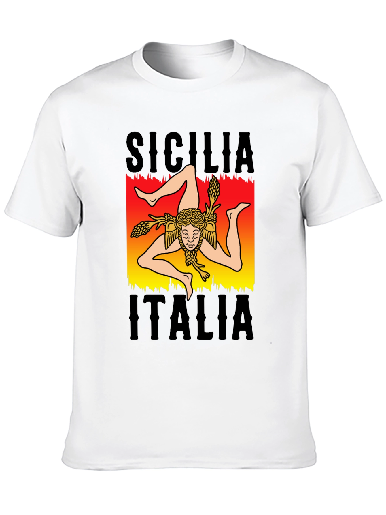 Sicilia Italia T-Shirt - Trinacria Symbol