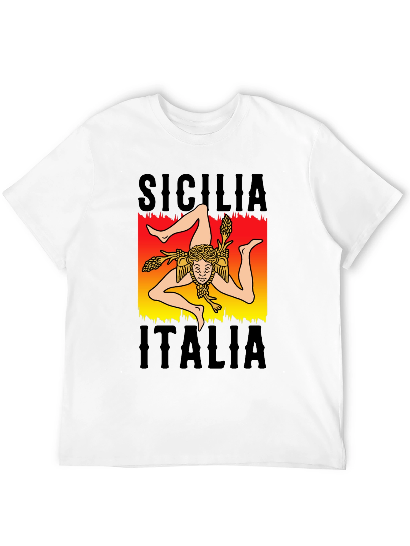 Sicilia Italia T-Shirt - Trinacria Symbol