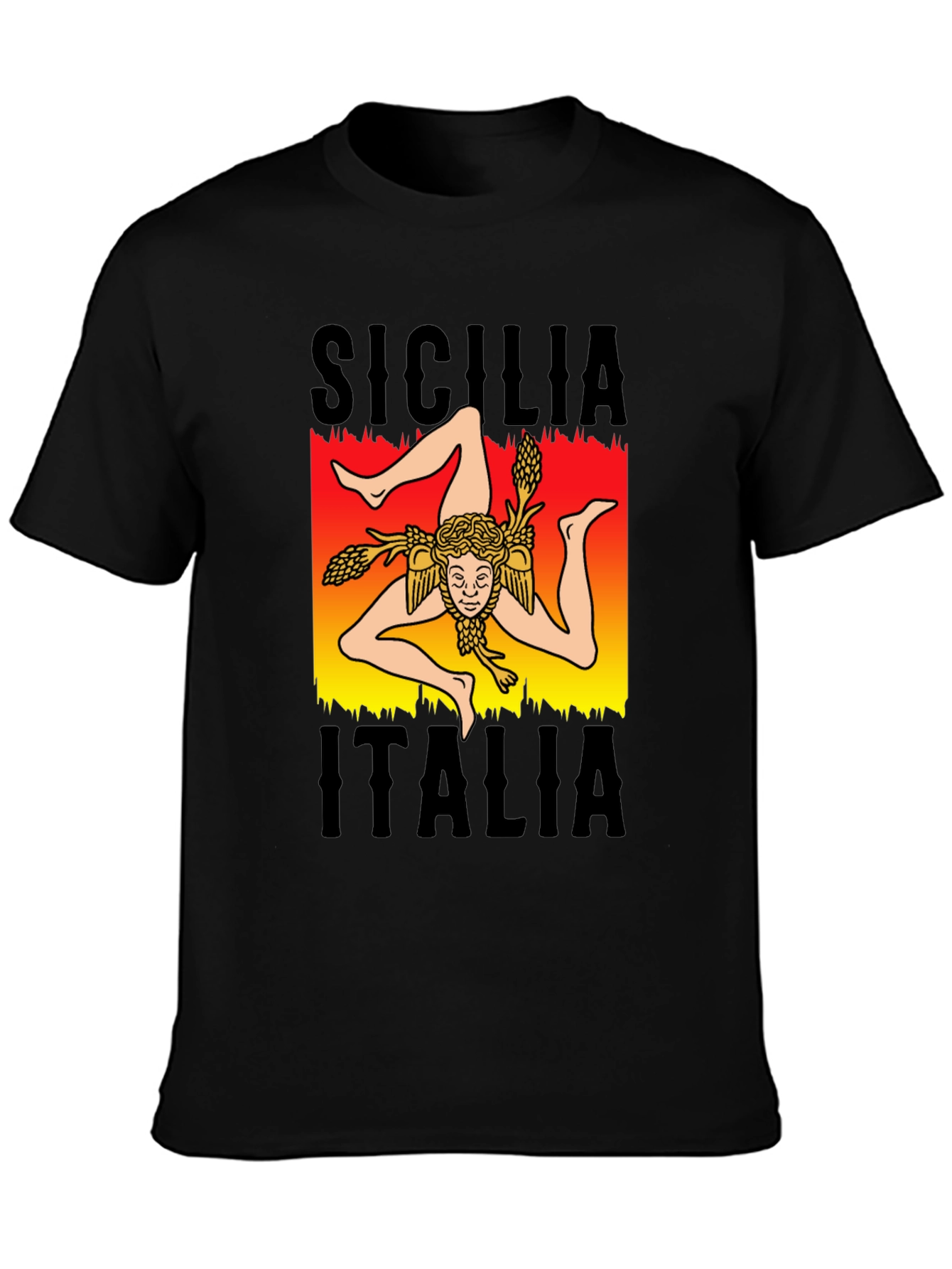 Sicilia Italia T-Shirt - Trinacria Symbol