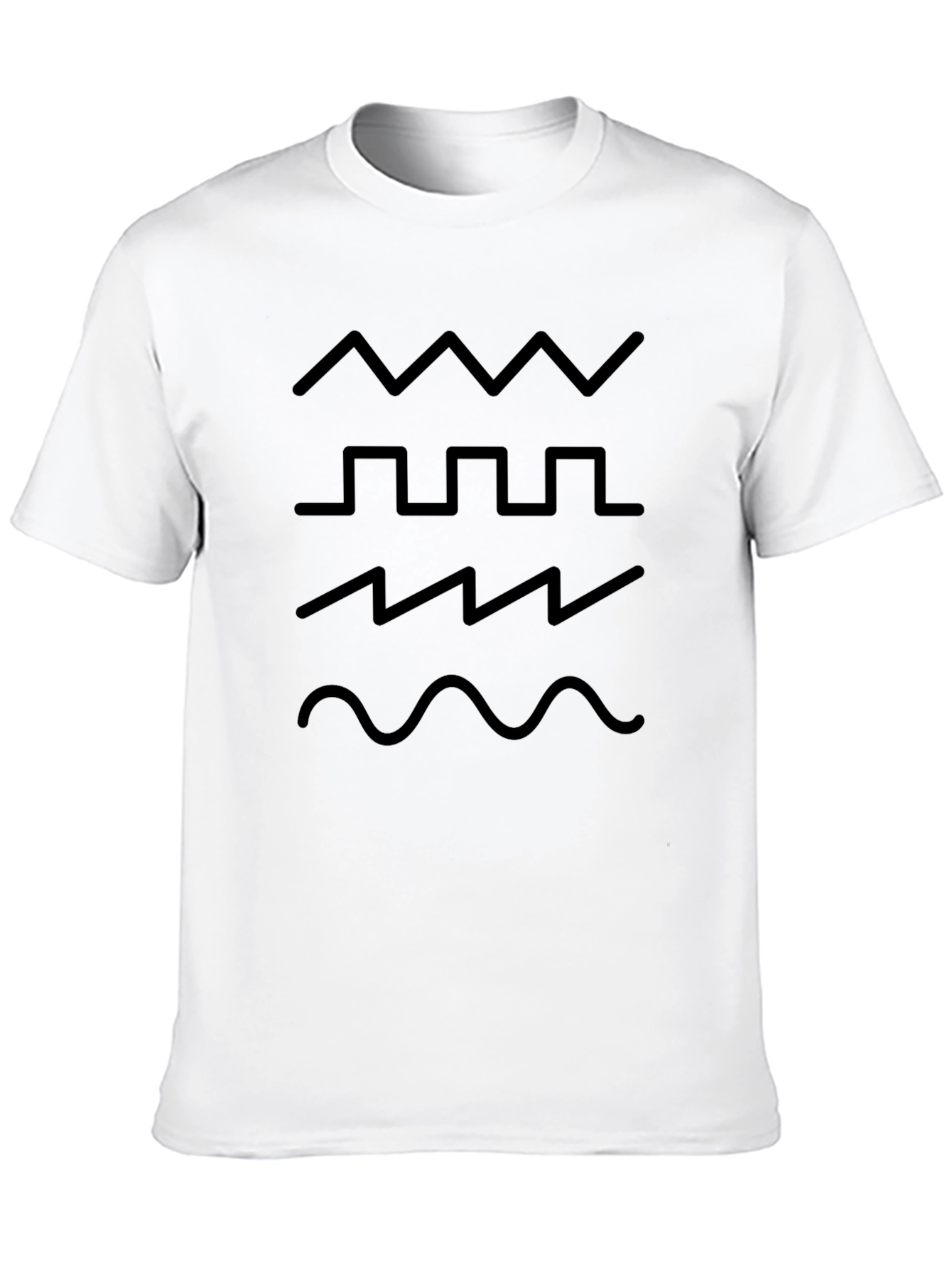 Waveform Graphic Print Mens Black T-Shirt