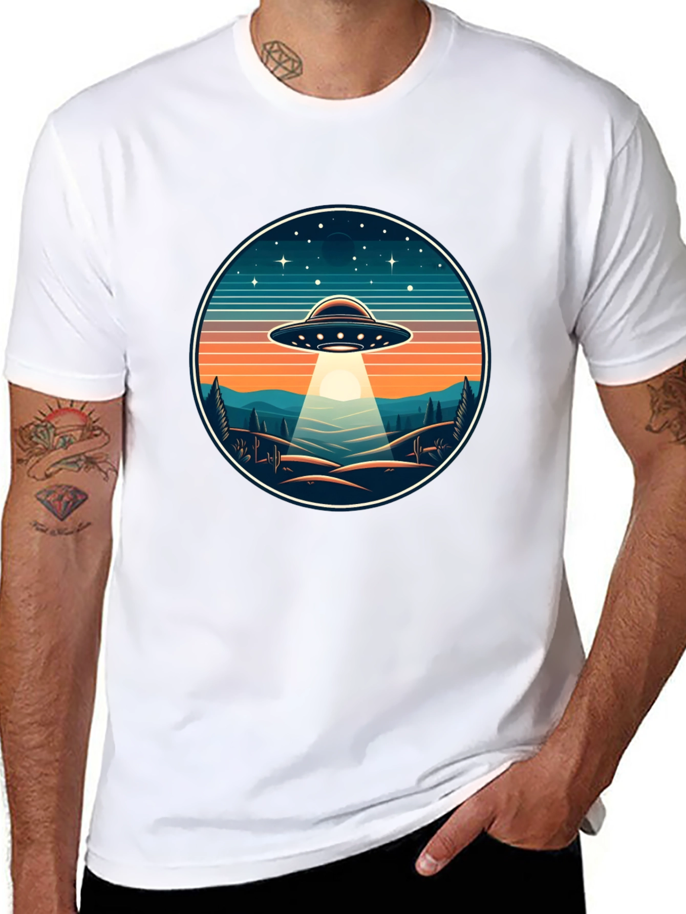 UFO Abduction Graphic Tee