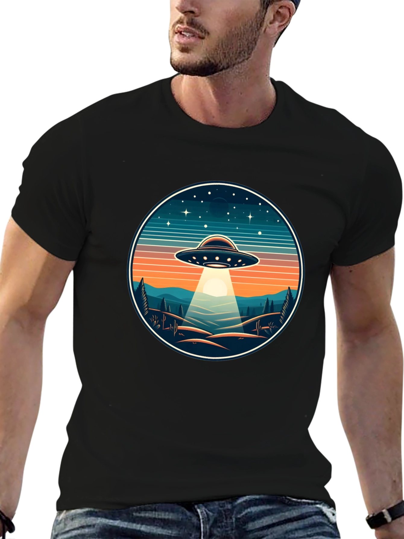 UFO Abduction Graphic Tee