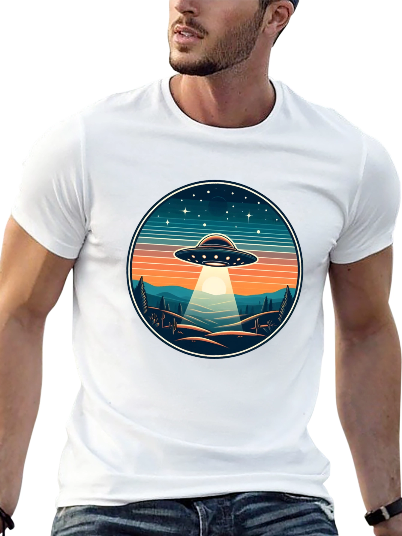 UFO Abduction Graphic Tee