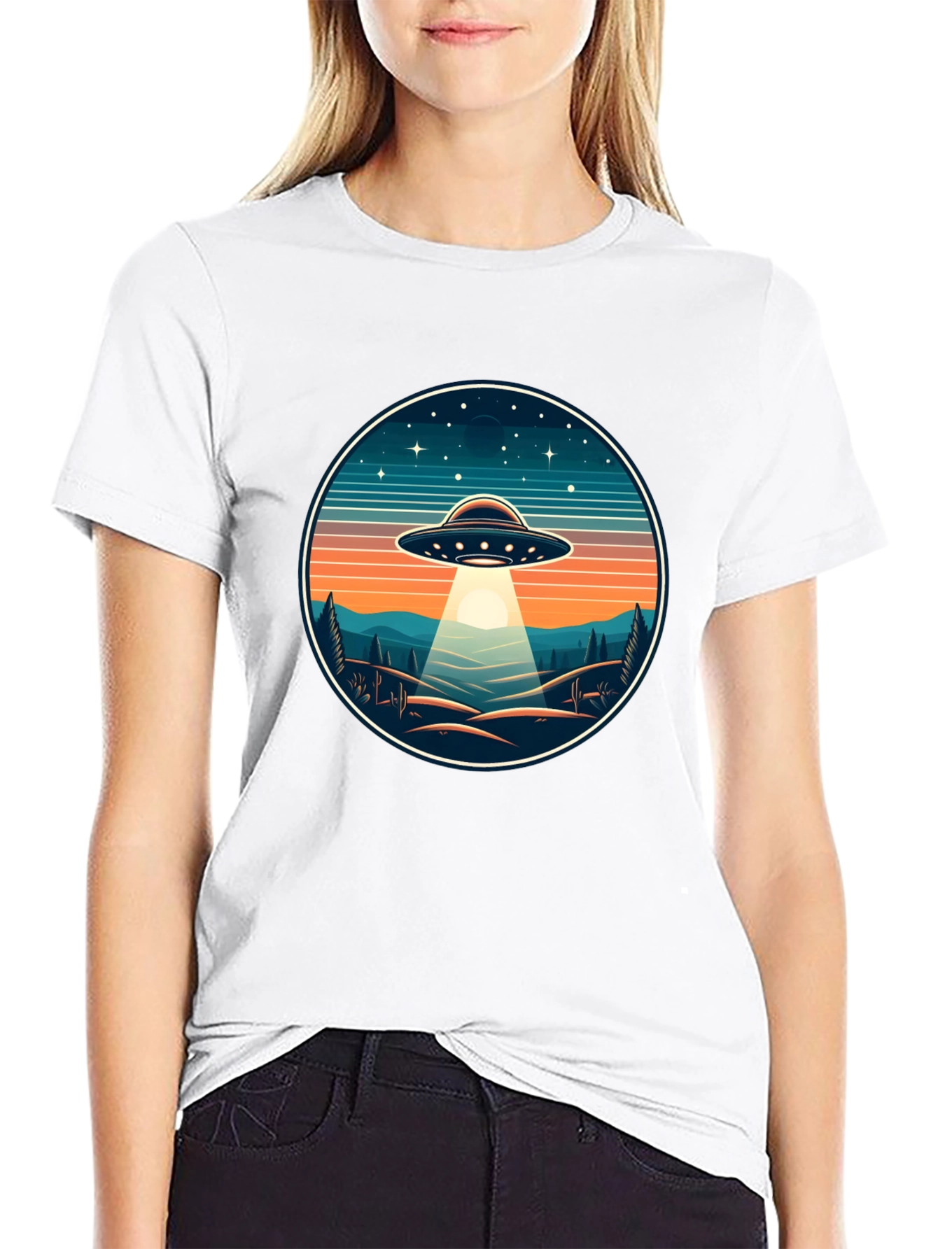 UFO Abduction Graphic Tee