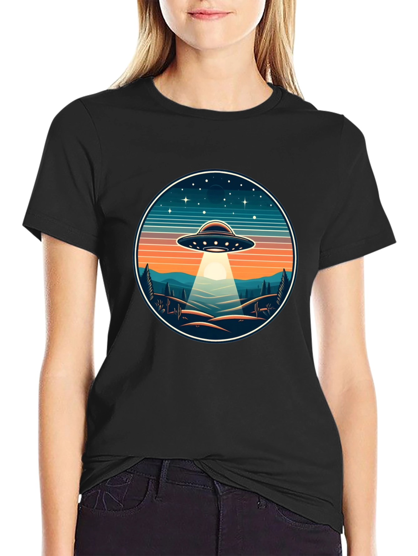 UFO Abduction Graphic Tee