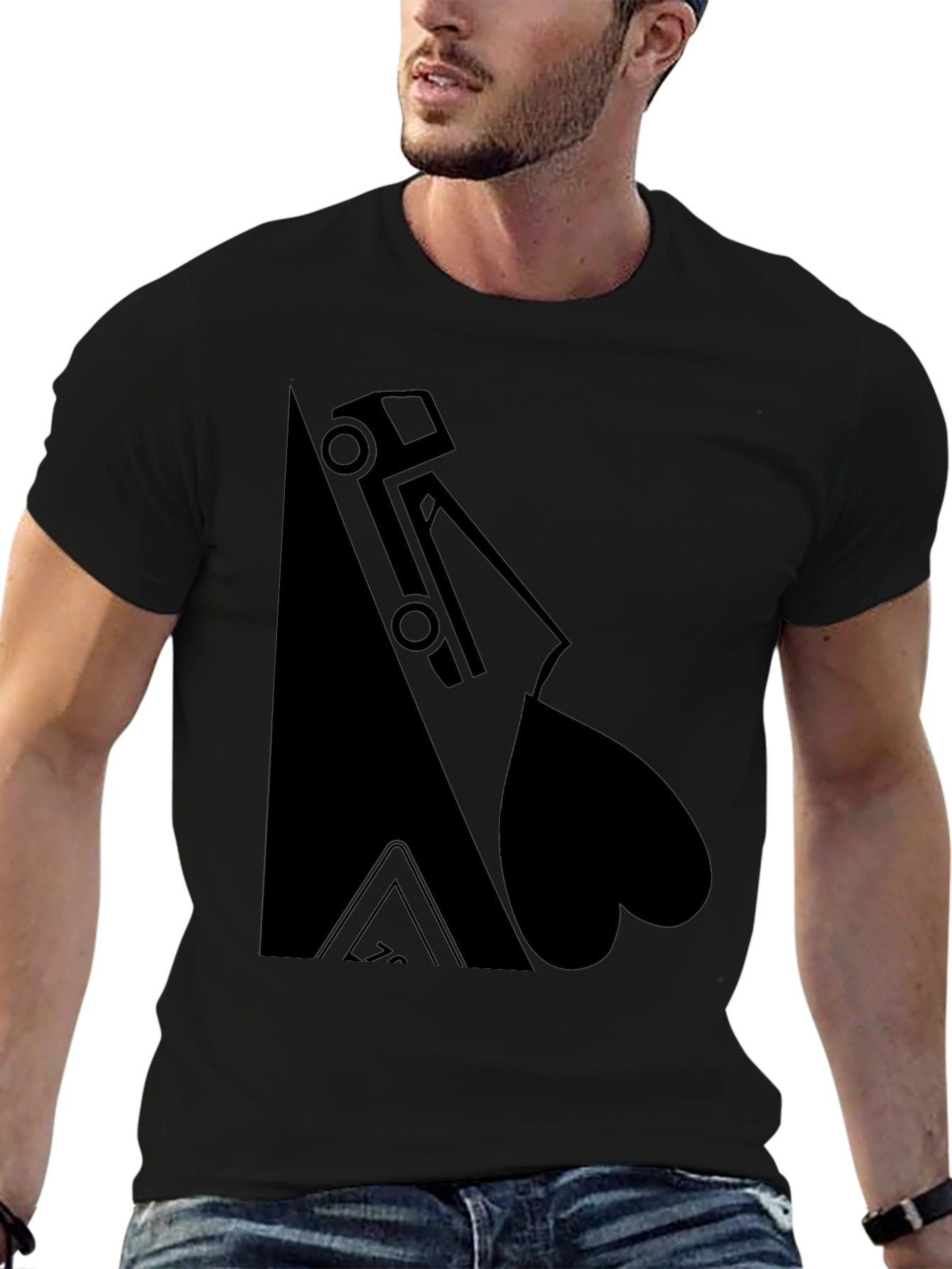 Truck & Heart Black T-Shirt