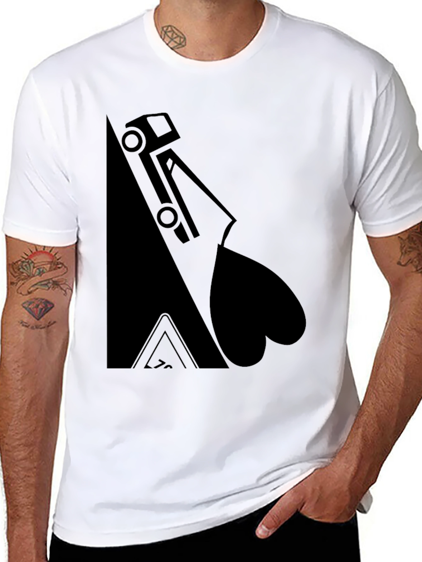 Truck & Heart Black T-Shirt