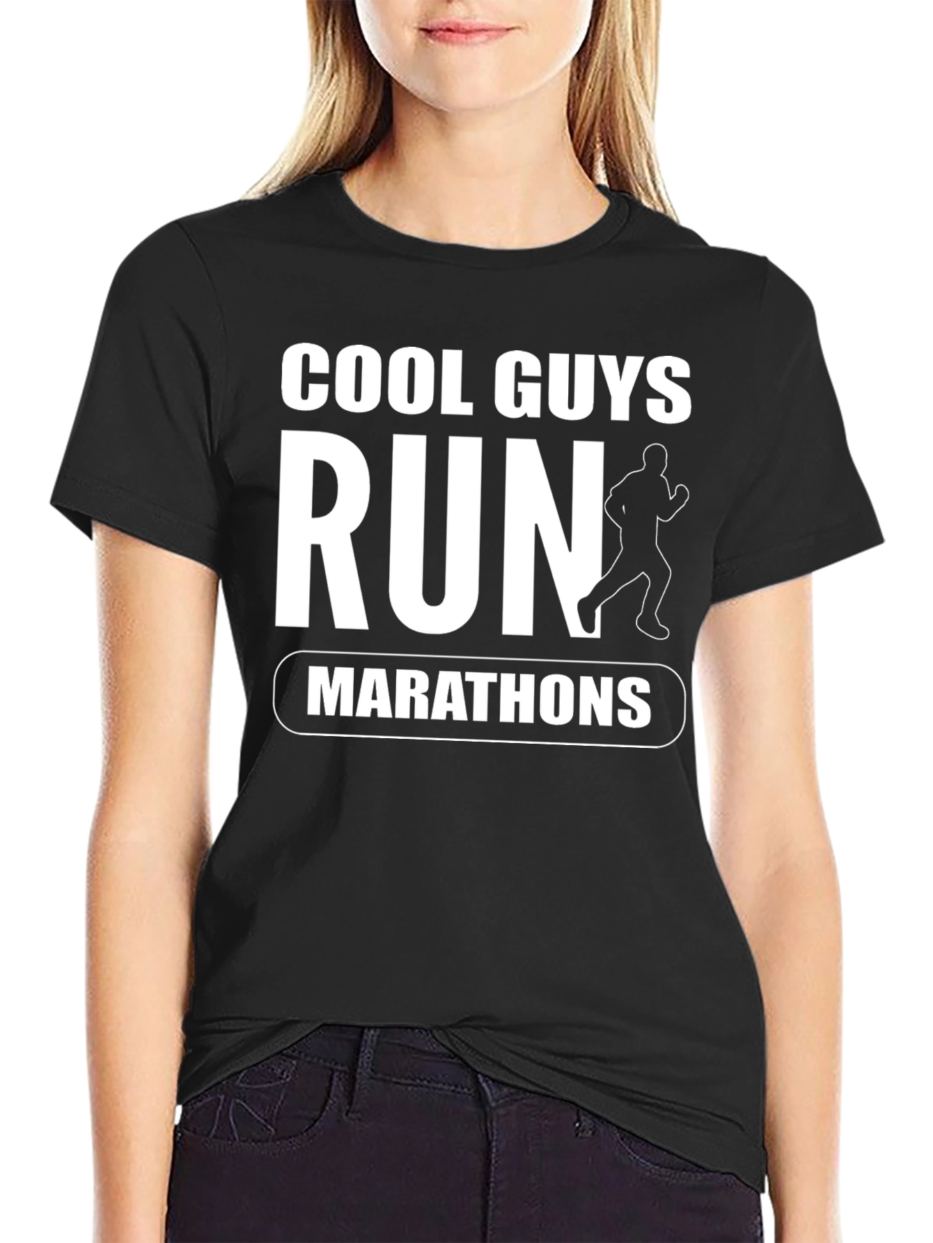 Cool Guys Run Marathons Graphic T-Shirt