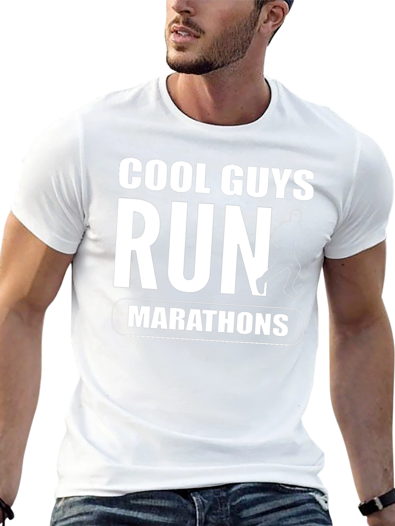 Cool Guys Run Marathons Graphic T-Shirt