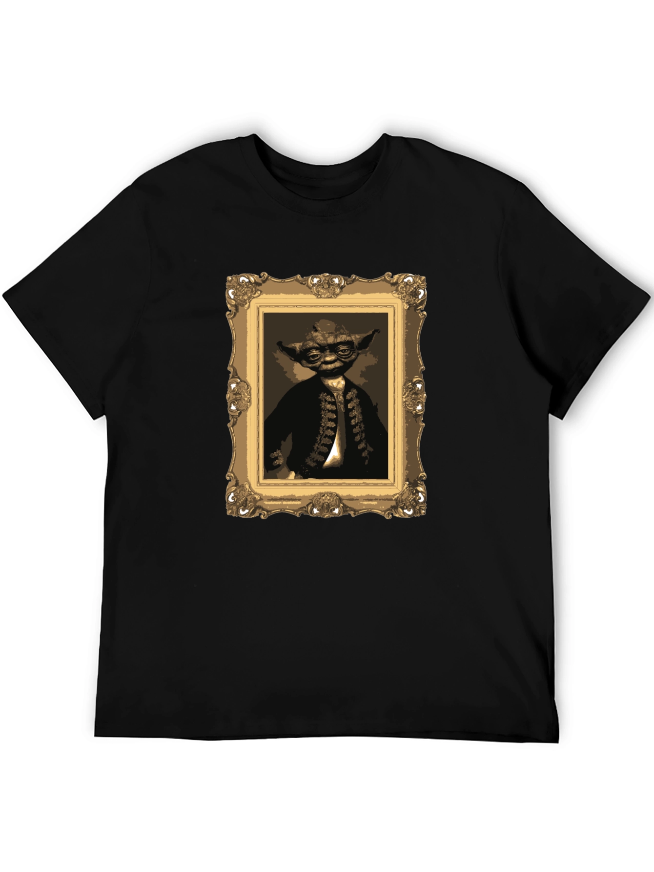 Yoda Portrait Graphic Tee - Black Crew Neck