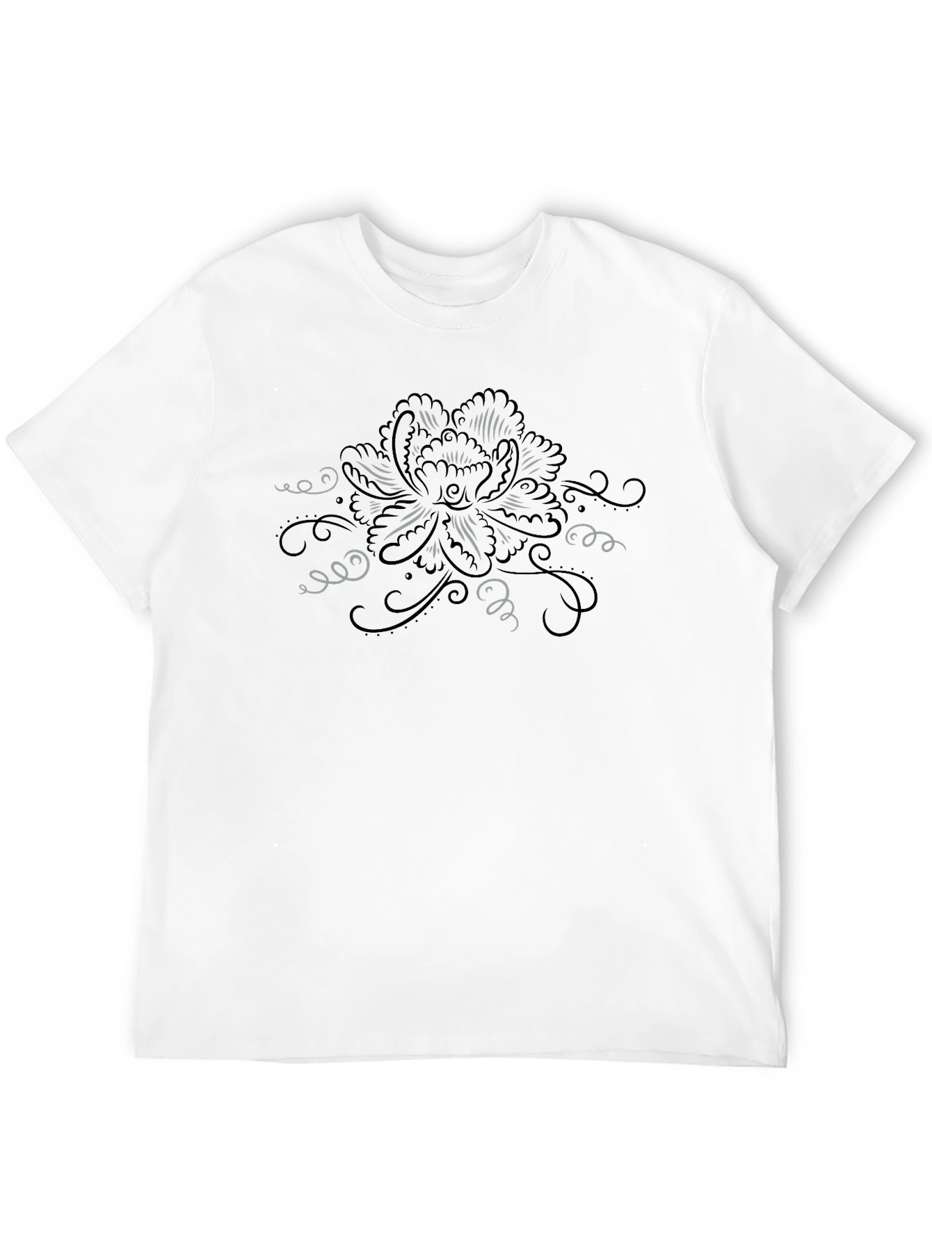 Floral Graphic Black T-Shirt - Stylish Casual Wear