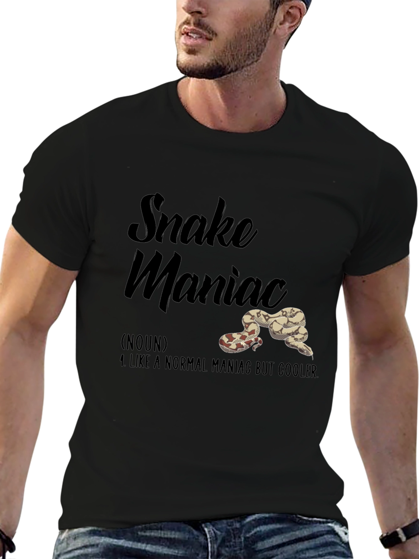 Snake Maniac Graphic Tee - Unique Reptile Lovers Gift