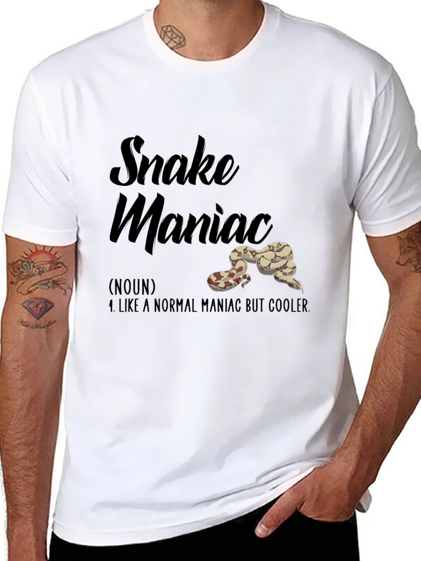 Snake Maniac Graphic Tee - Unique Reptile Lovers Gift