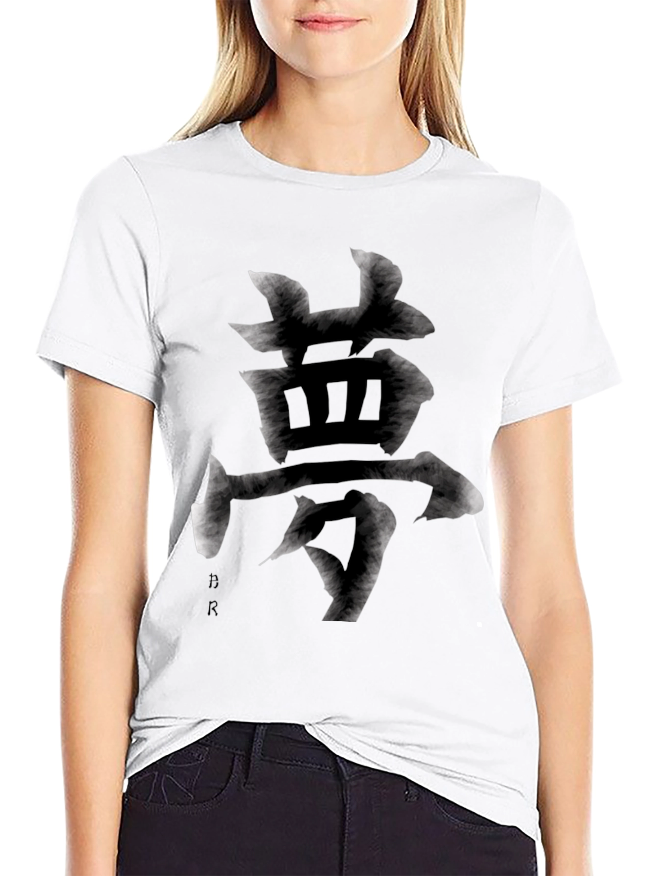Brushstroke Symbol Graphic Tee - Black