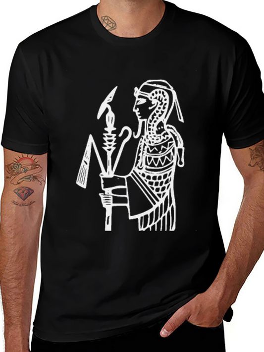 Egyptian Pharaoh Graphic T-Shirt - Black Cotton Tee