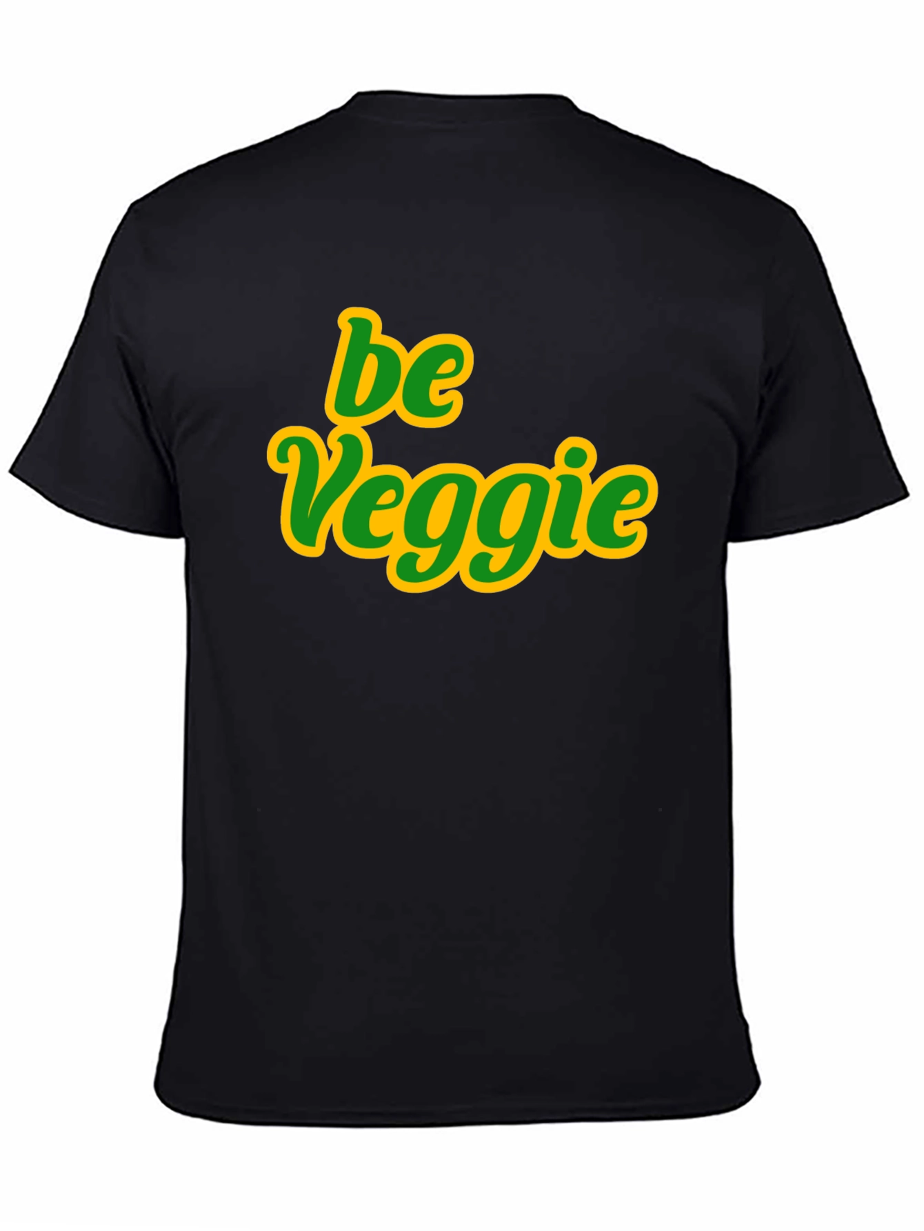 Be Veggie Graphic Tee - Black Cotton T-Shirt