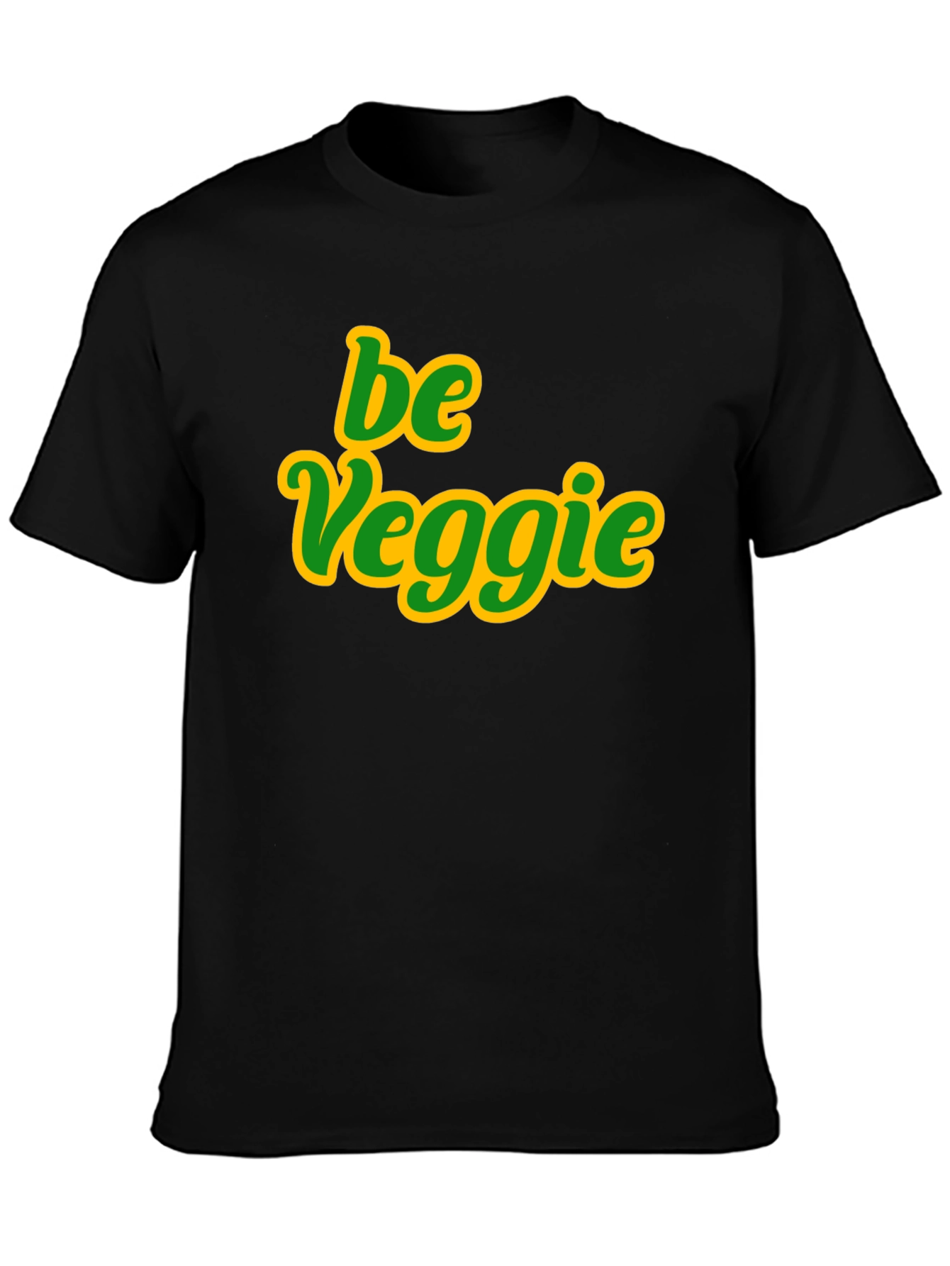 Be Veggie Graphic Tee - Black Cotton T-Shirt
