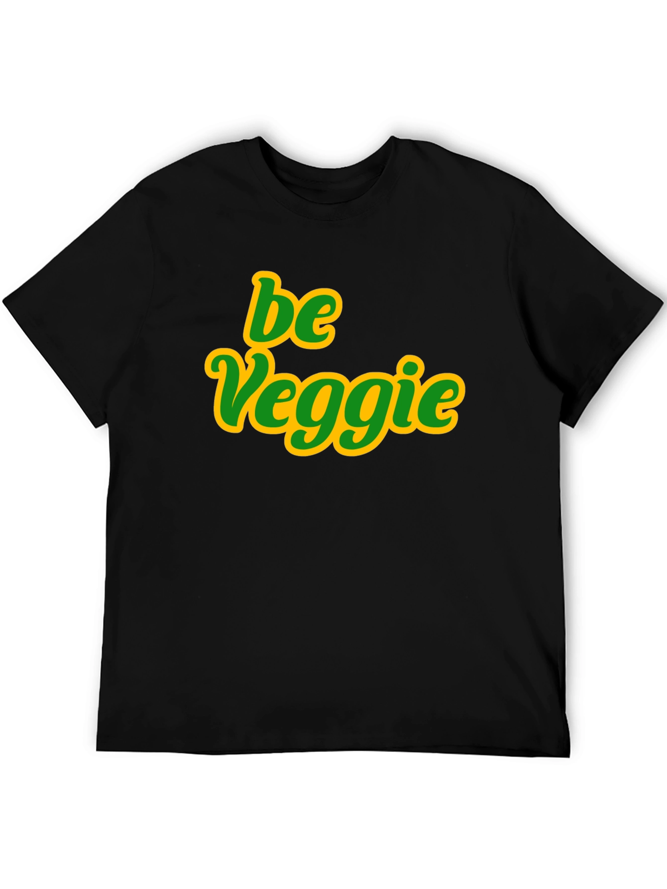 Be Veggie Graphic Tee - Black Cotton T-Shirt