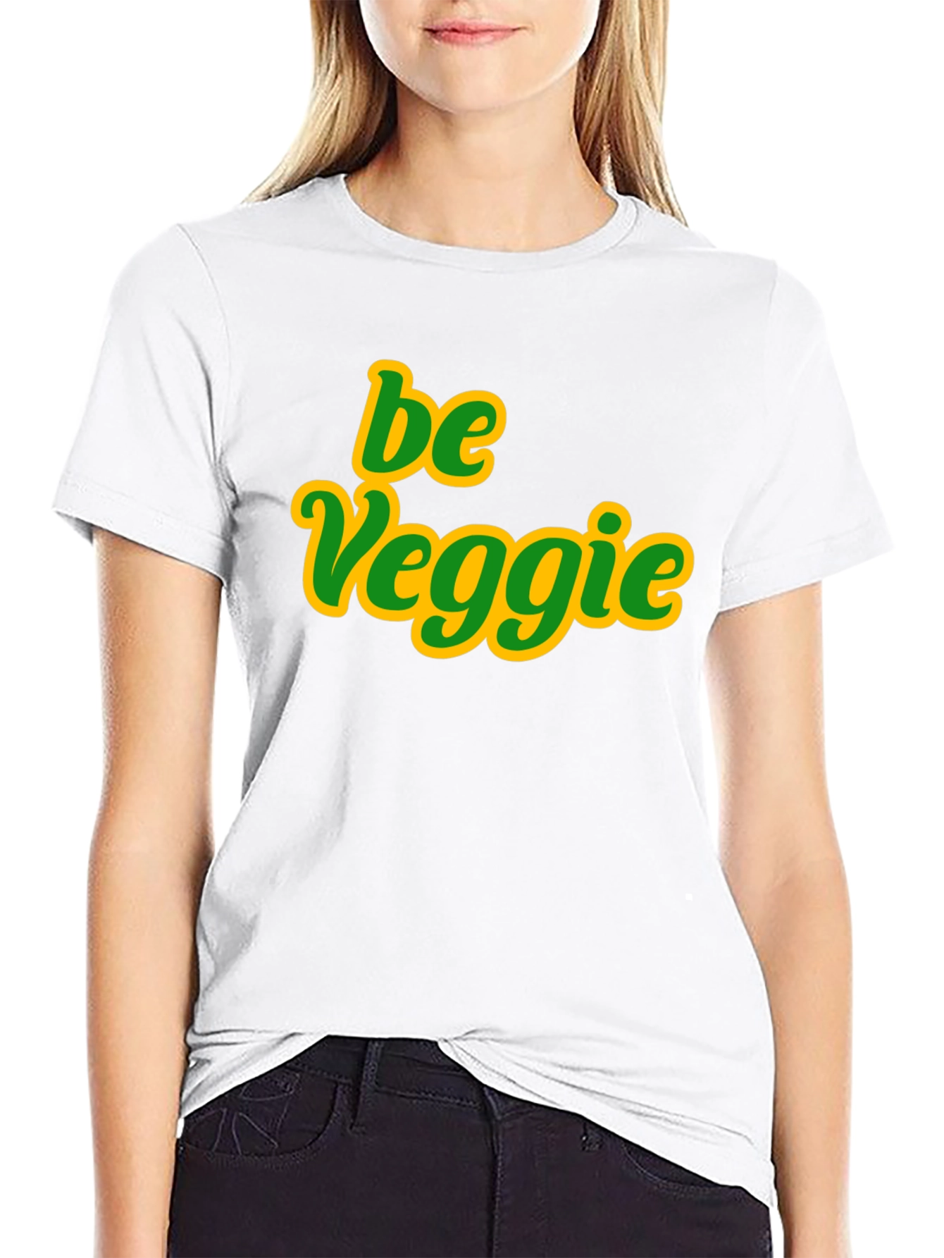 Be Veggie Graphic Tee - Black Cotton T-Shirt