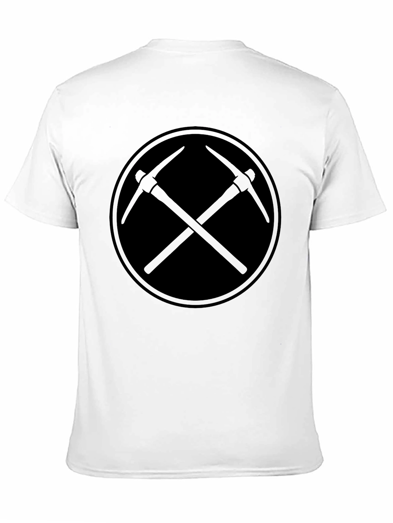 Black Pickaxe Logo T-Shirt - Minimalist Style