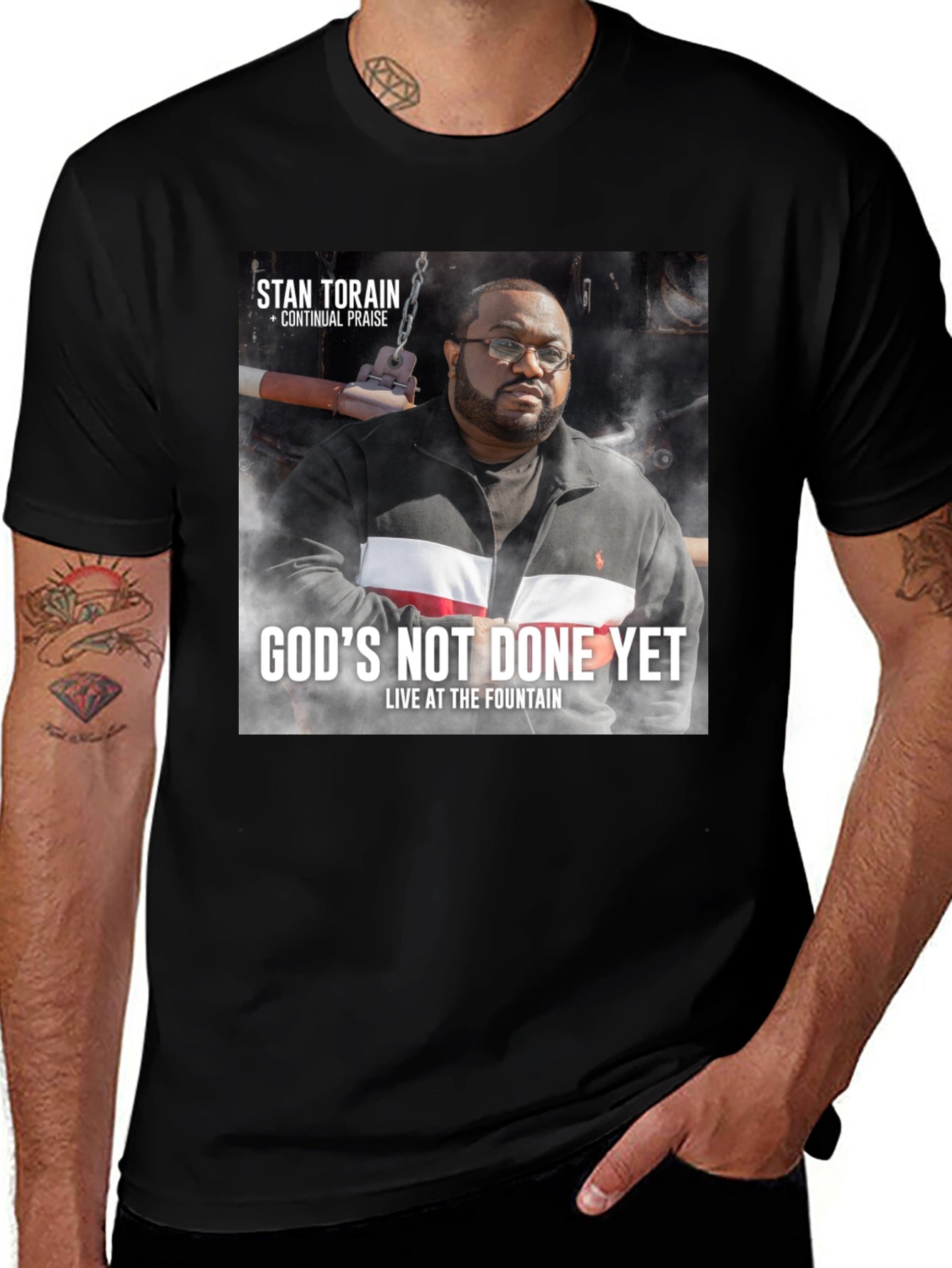 Stan Torain Gods Not Done Yet Black T-Shirt