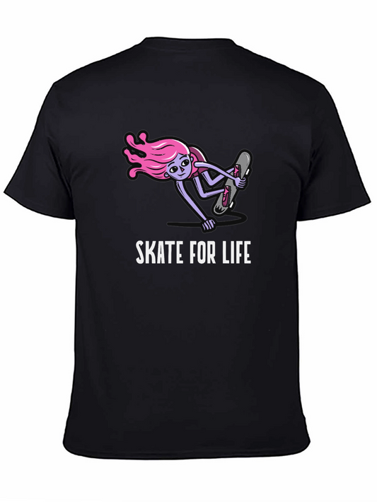Skate For Life T-Shirt - Cool Skater Girl Design