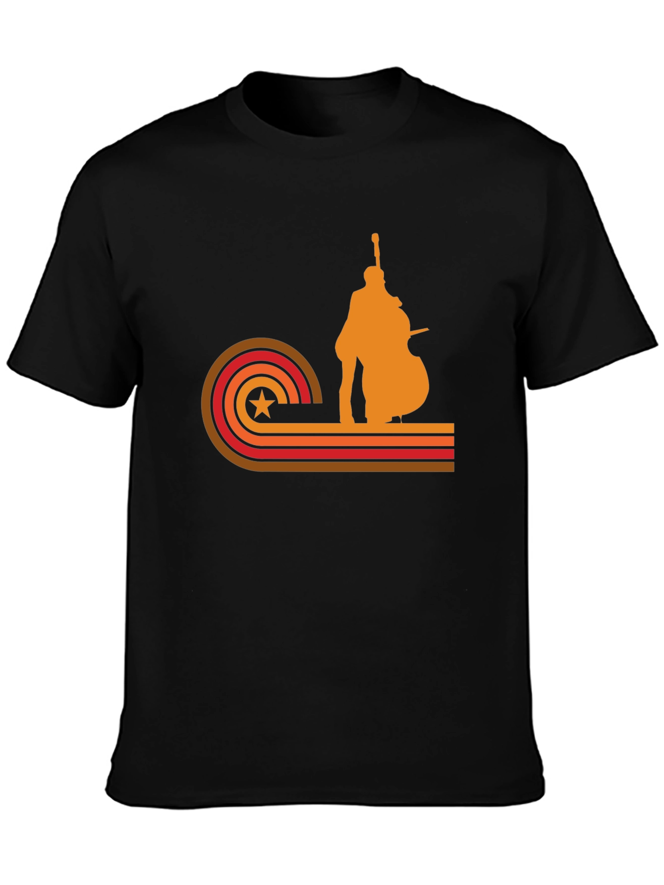 Retro Bass Player Graphic T-Shirt
