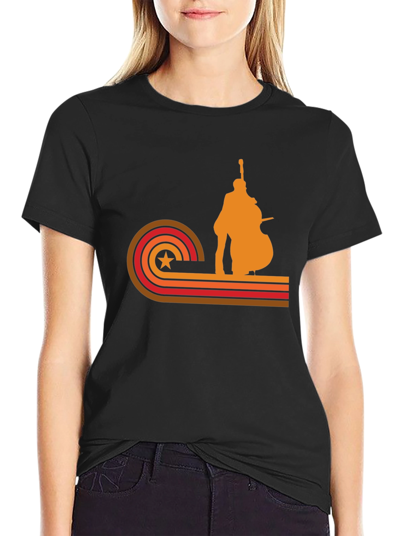 Retro Bass Player Graphic T-Shirt