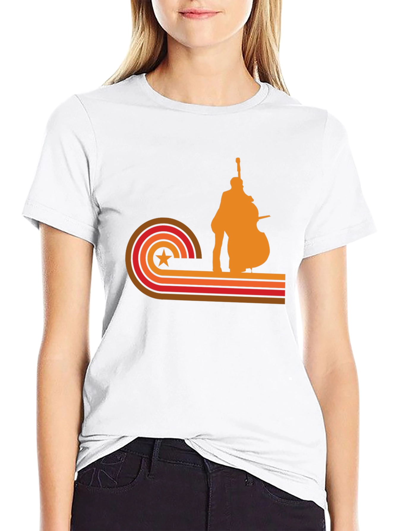 Retro Bass Player Graphic T-Shirt