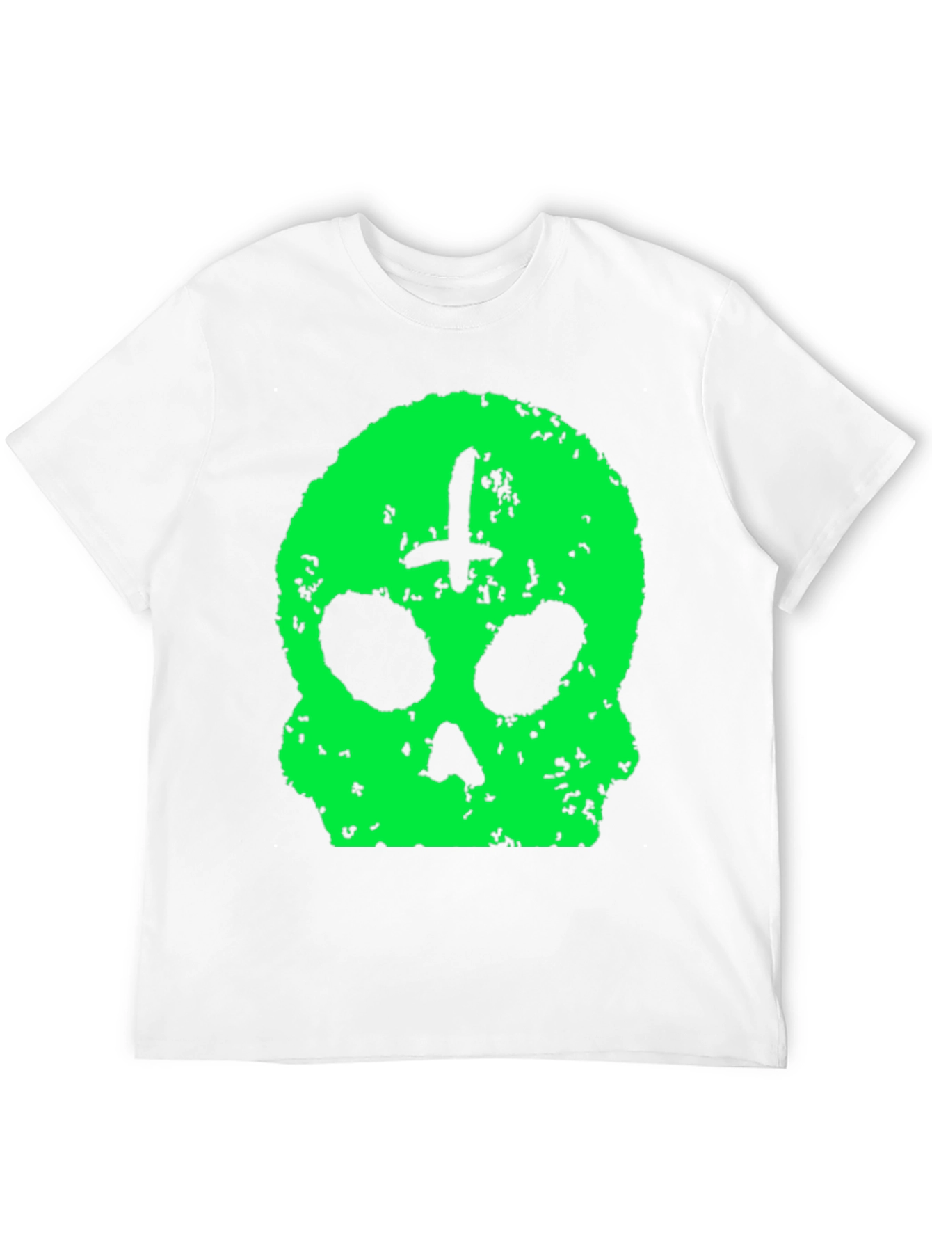 Skull & Cross T-Shirt - Green Graphic Print