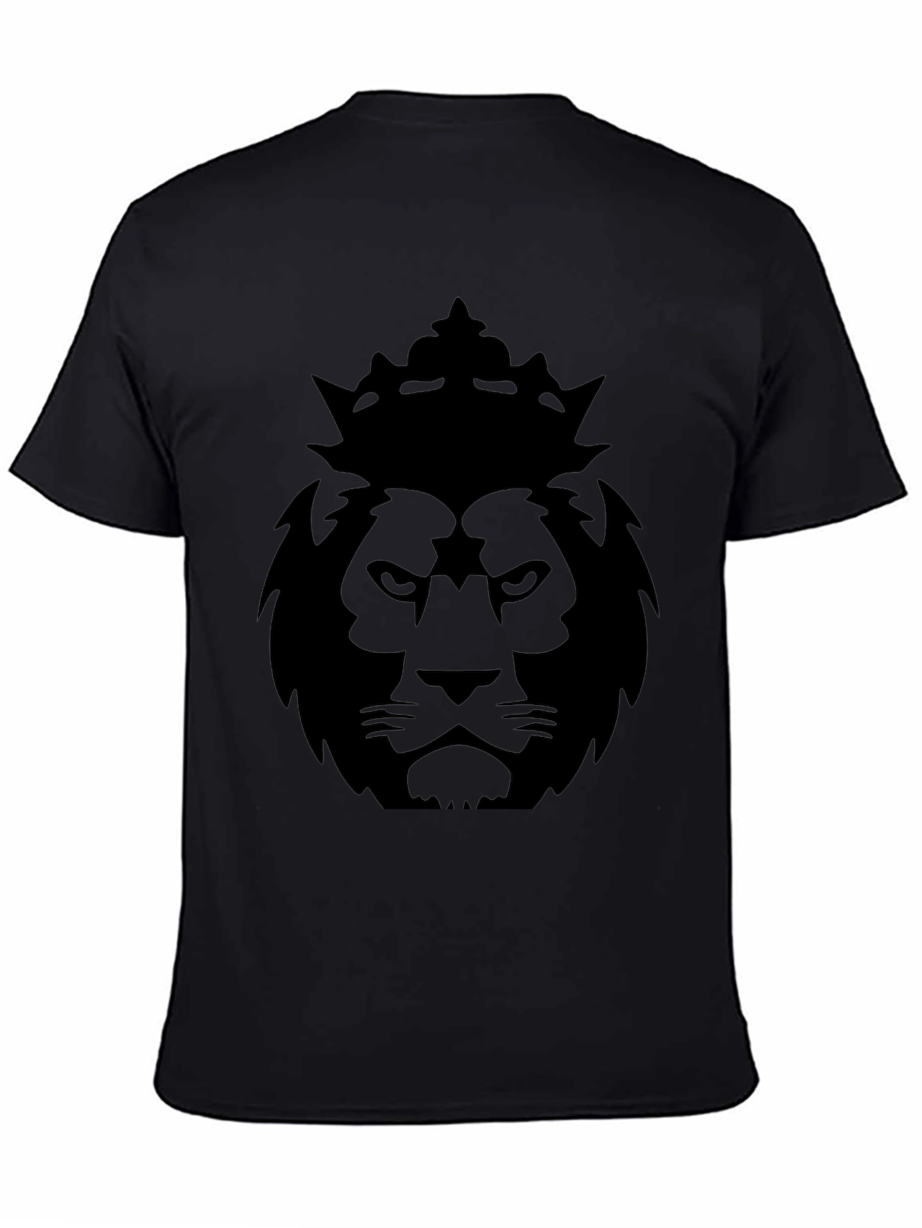 King Lion Graphic Tee - Black Cotton Blend