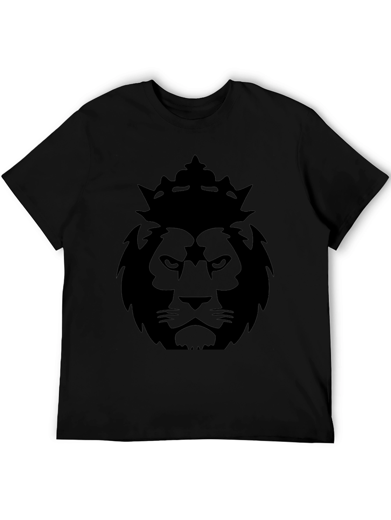 King Lion Graphic Tee - Black Cotton Blend