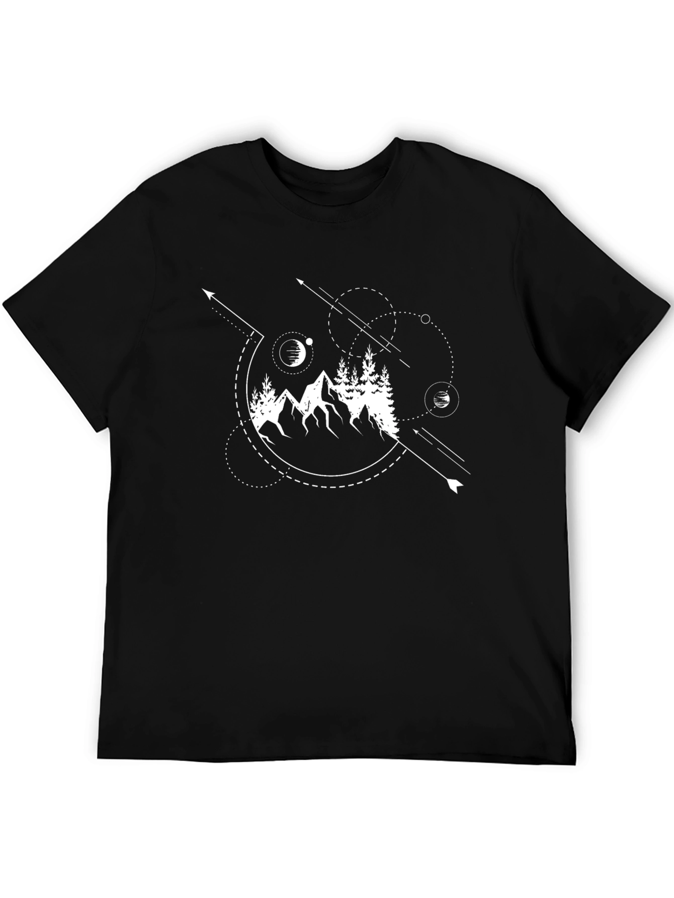 Geometric Mountain Graphic T-Shirt