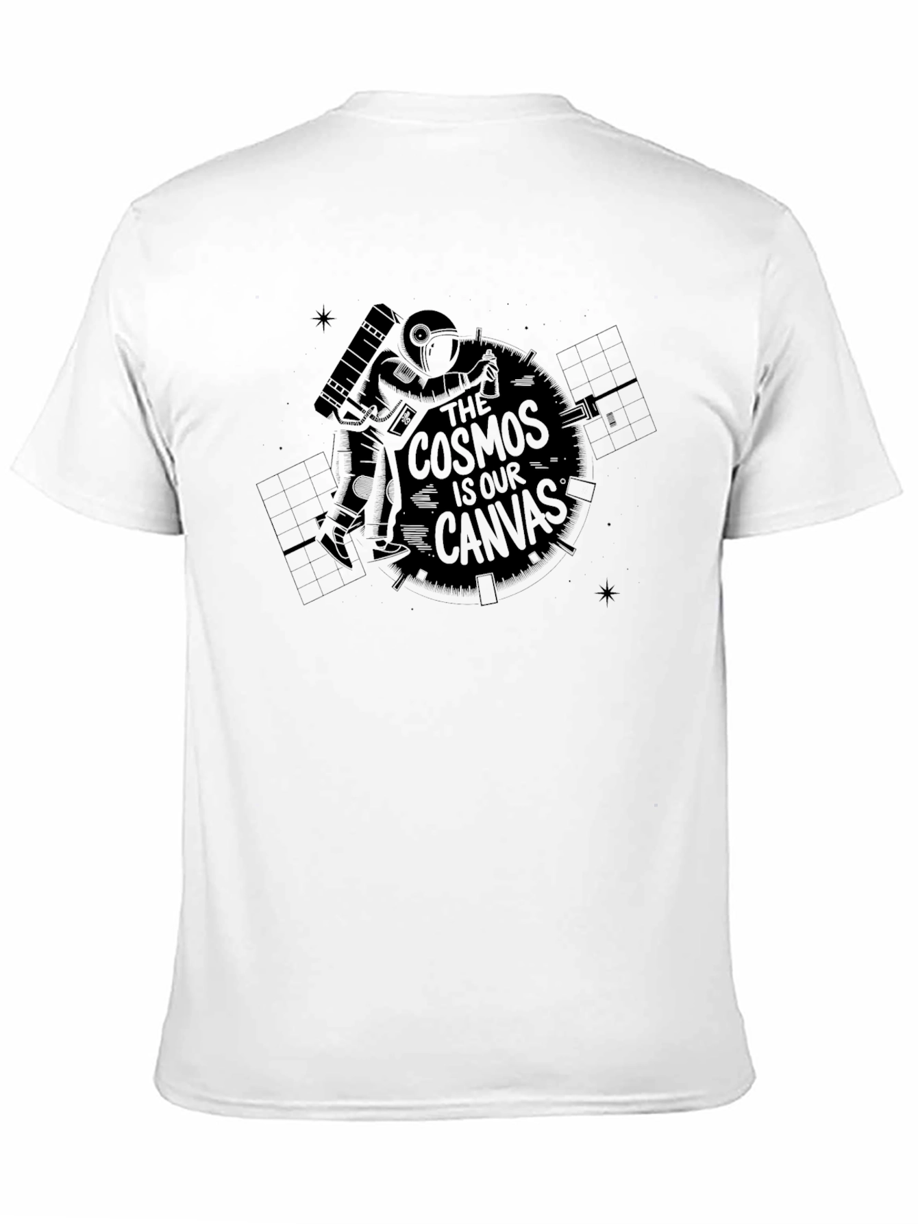 Cosmos is Our Canvas Black Graphic T-Shirt