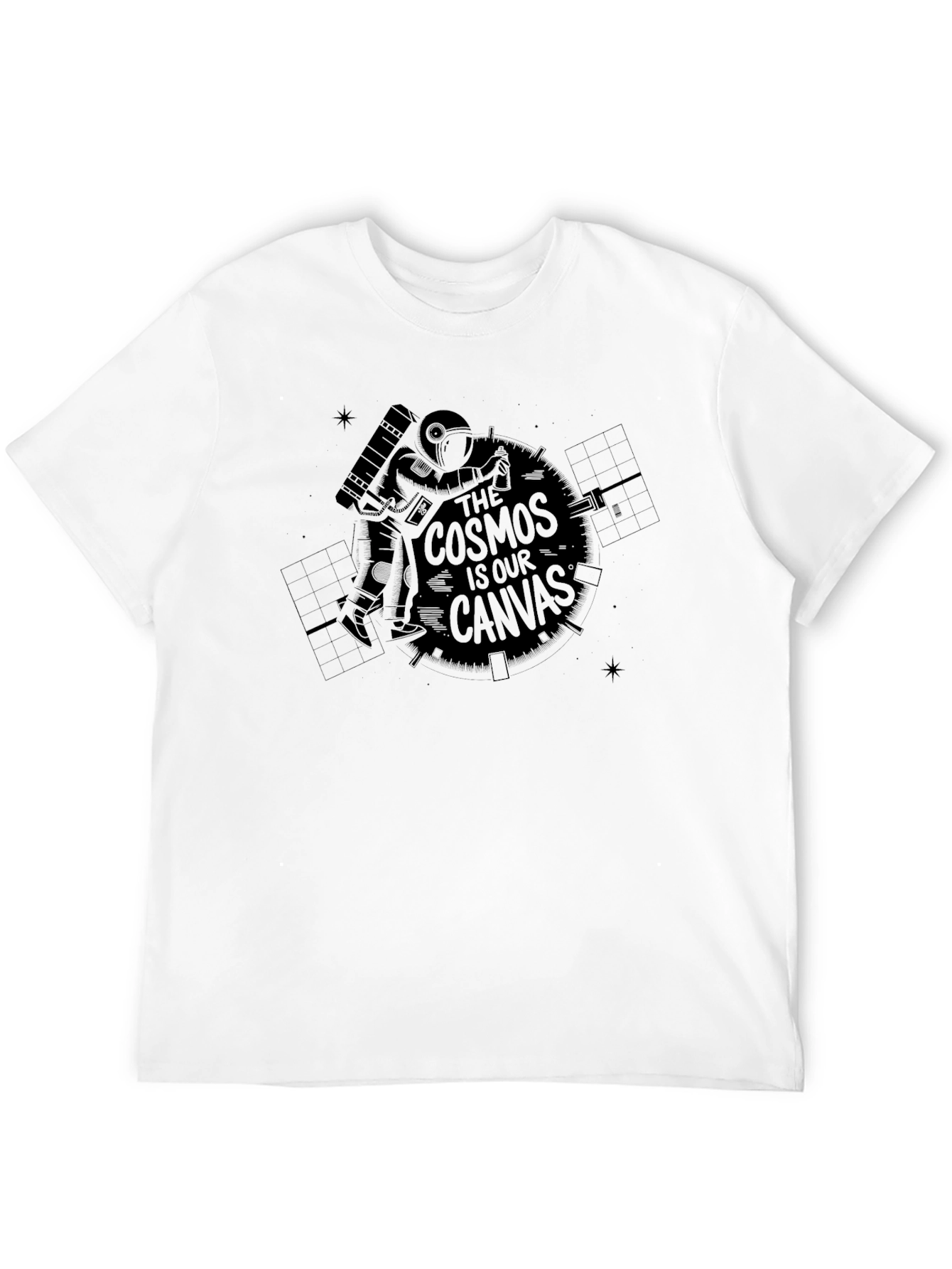Cosmos is Our Canvas Black Graphic T-Shirt