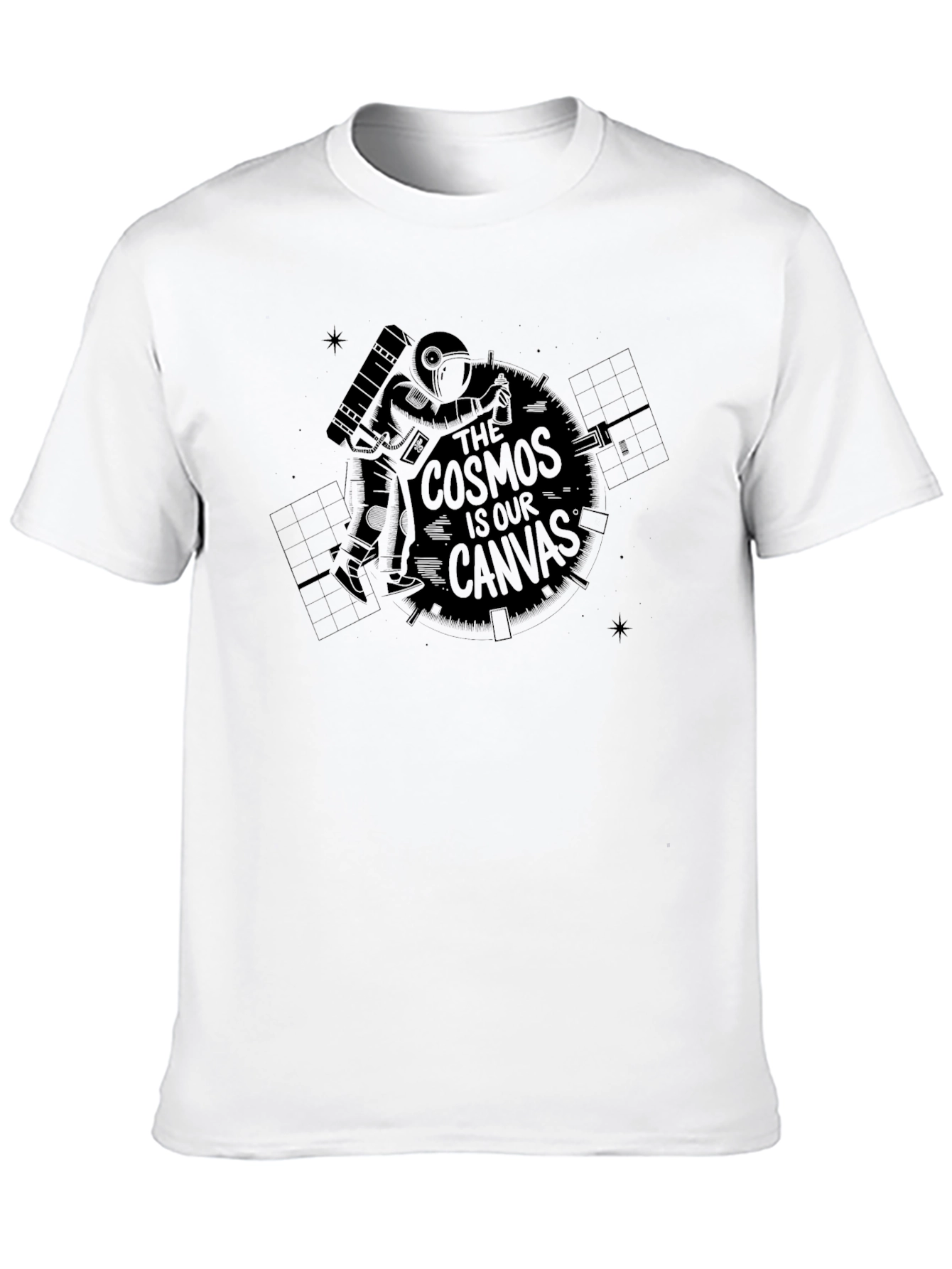 Cosmos is Our Canvas Black Graphic T-Shirt