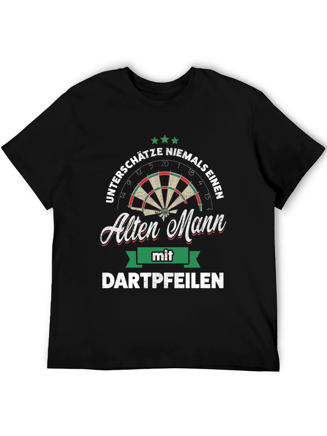 Darts Old Man Graphic Tee - Never Underestimate