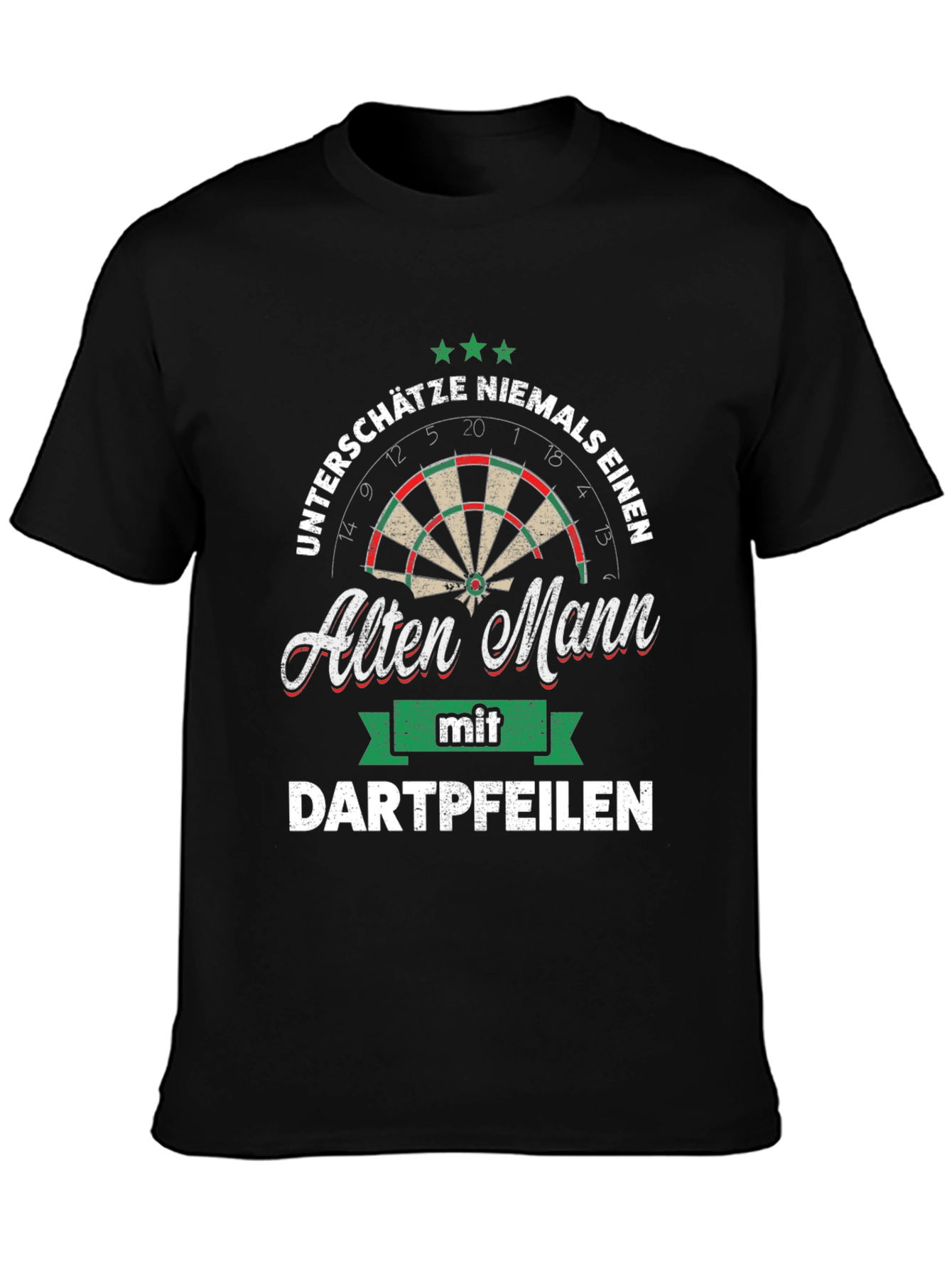 Darts Old Man Graphic Tee - Never Underestimate