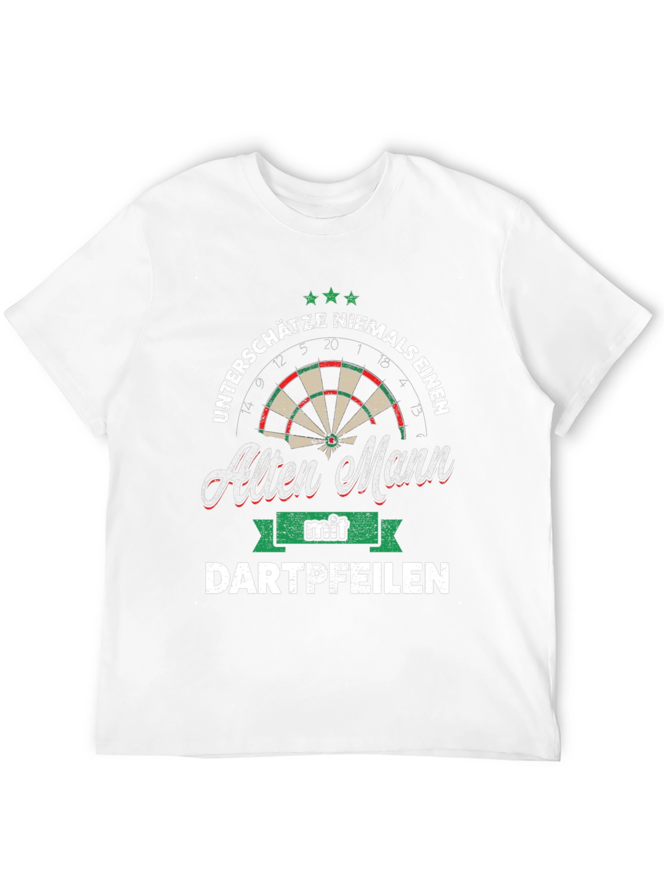 Darts Old Man Graphic Tee - Never Underestimate