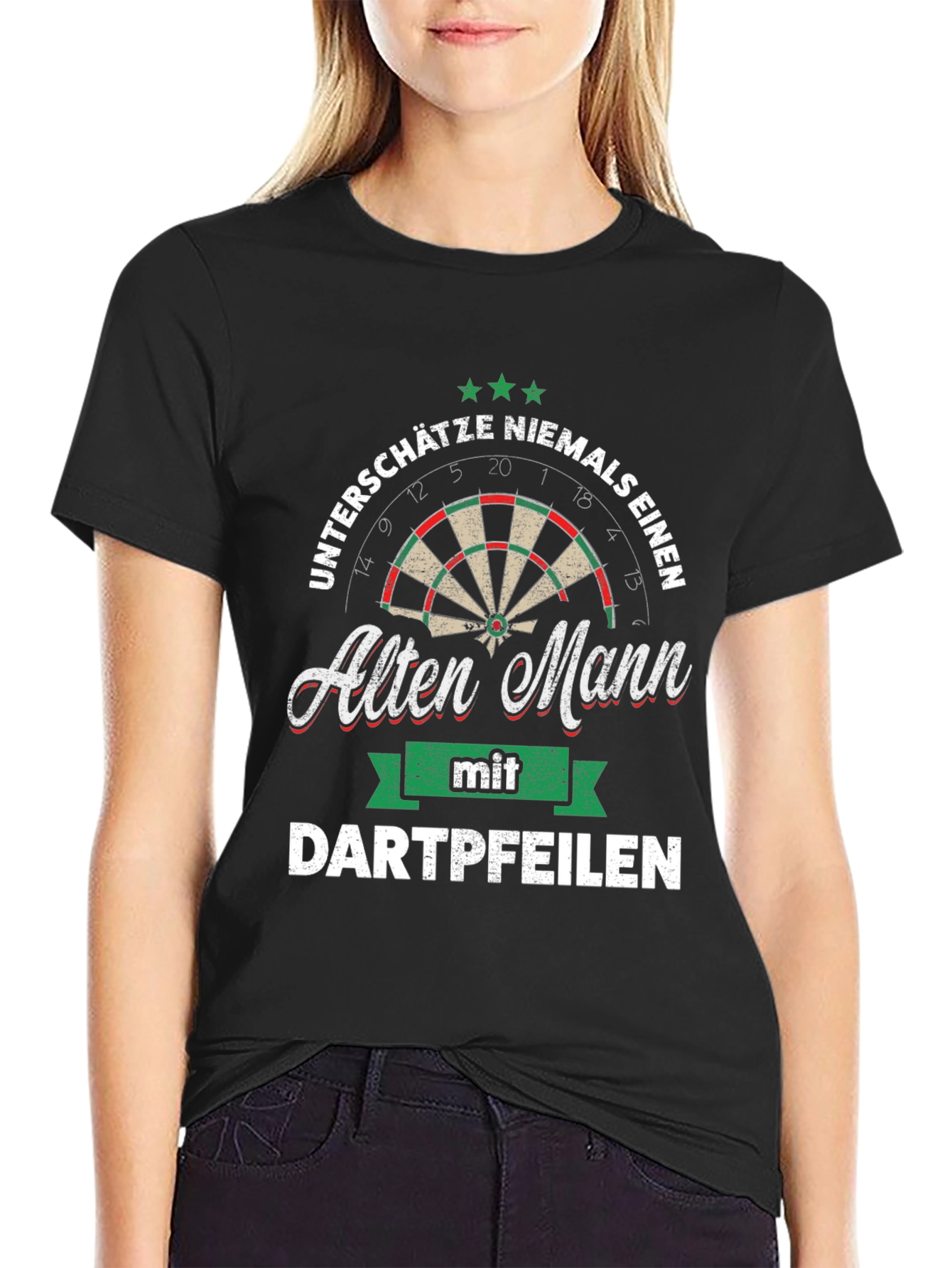 Darts Old Man Graphic Tee - Never Underestimate