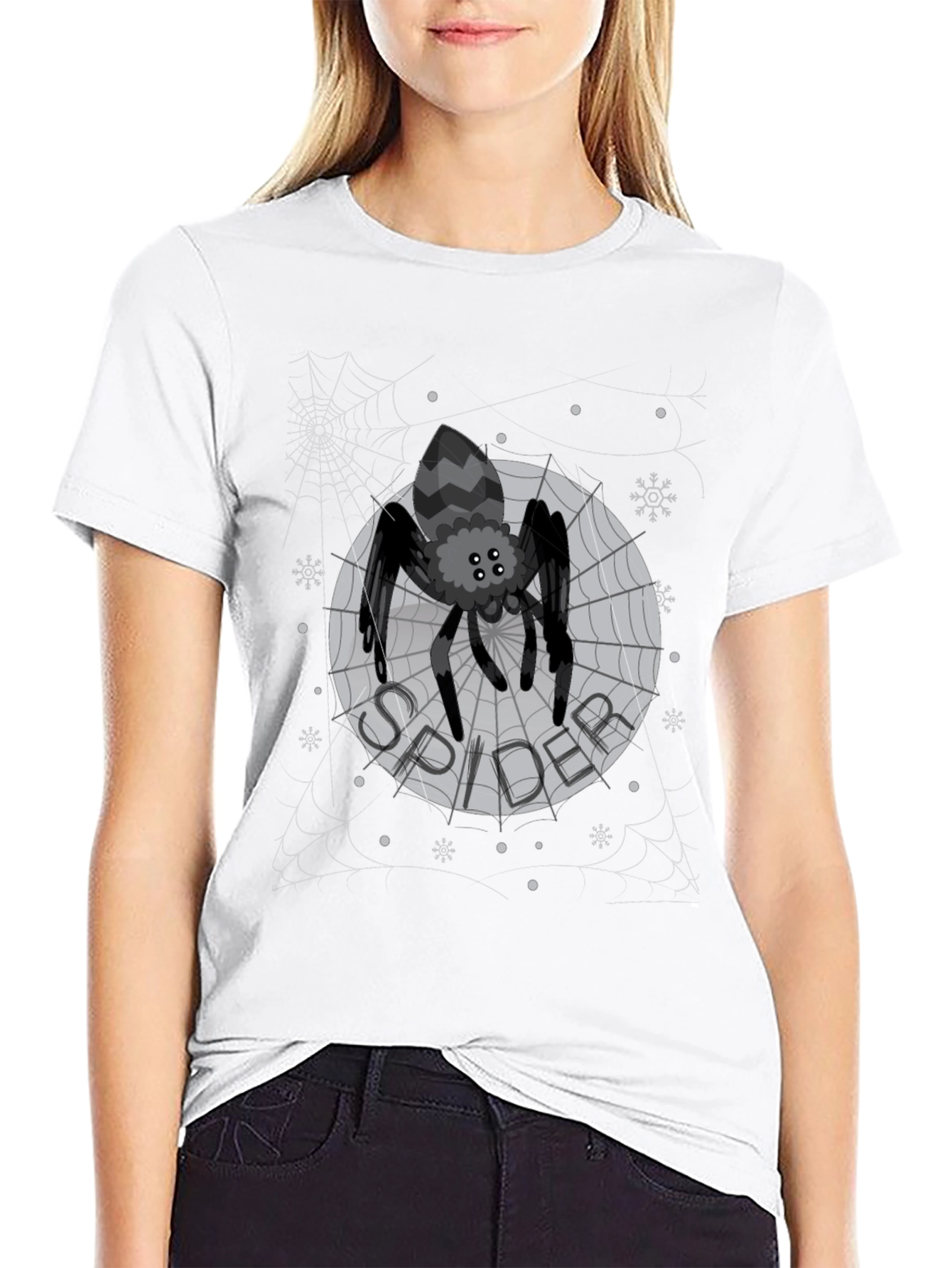Spider Web Graphic Print Mens T-Shirt