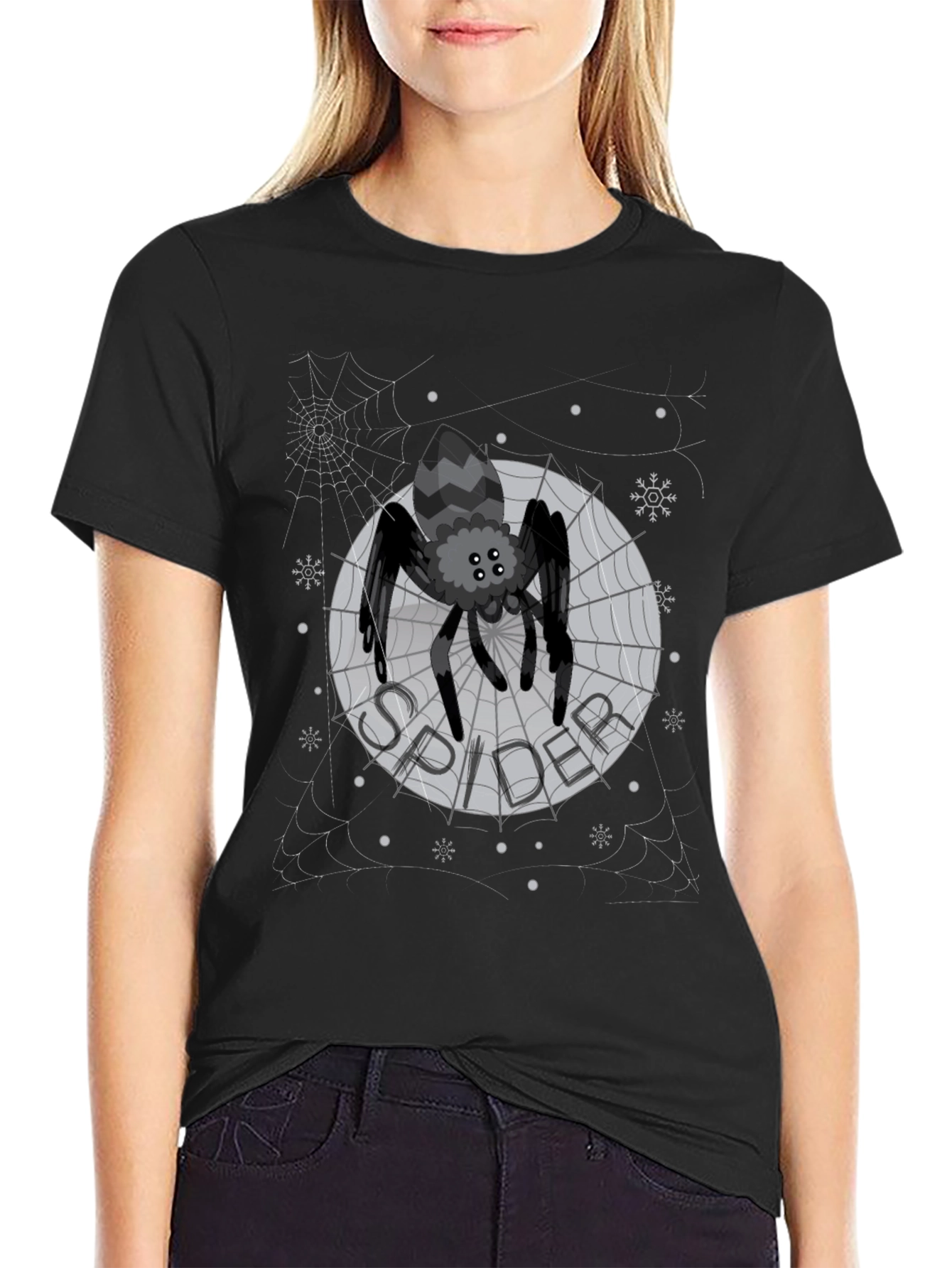 Spider Web Graphic Print Mens T-Shirt